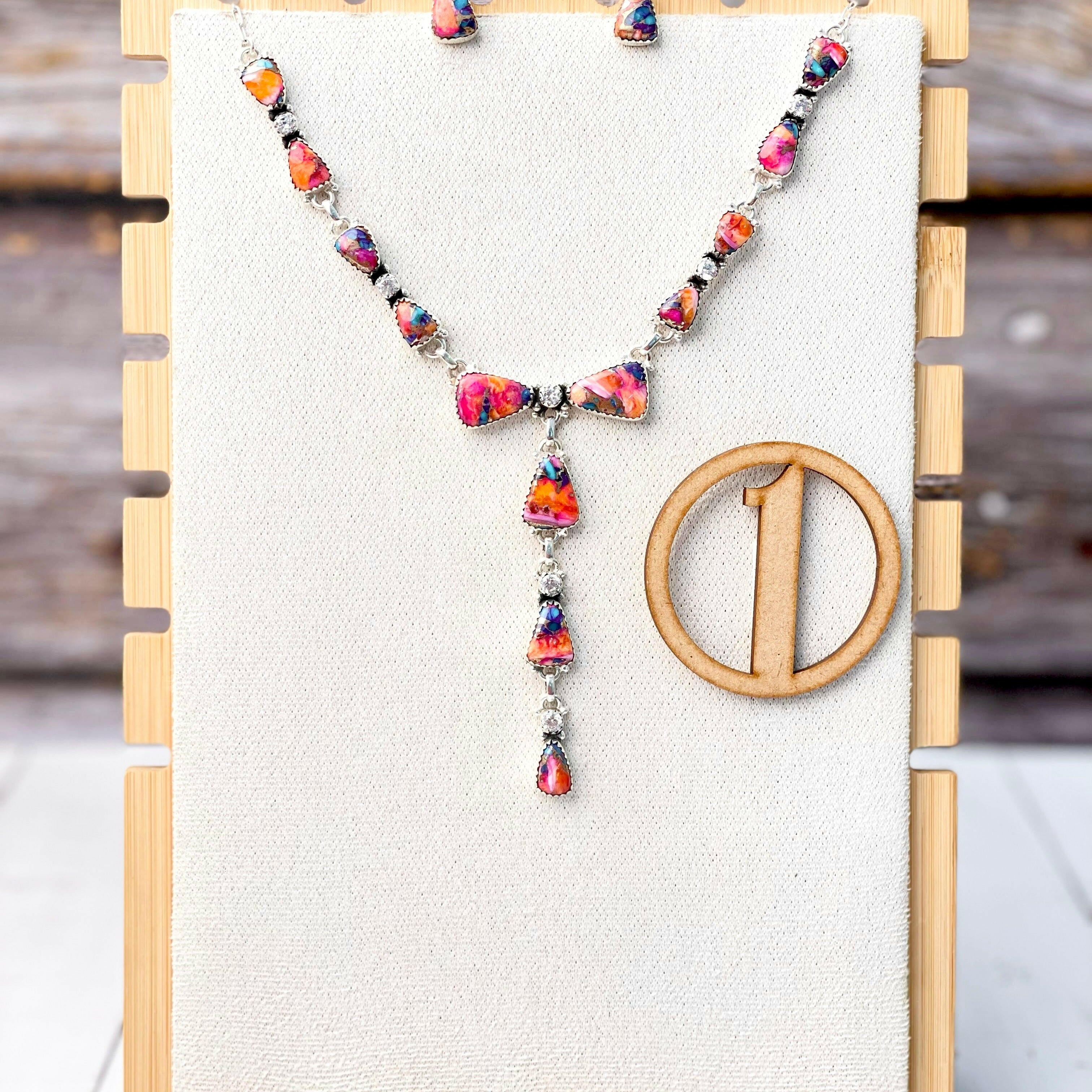 Cute As A Bow Necklace & Earrings Sets-Necklaces-Krush Kandy, Women's Online Fashion Boutique Located in Phoenix, Arizona (Scottsdale Area)