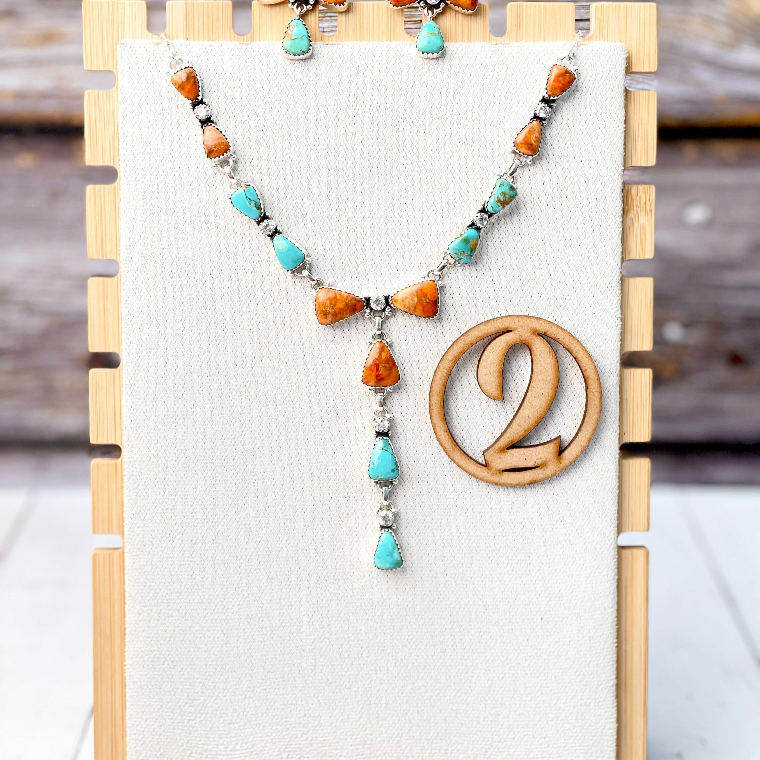 Cute As A Bow Necklace & Earrings Sets-Necklaces-Krush Kandy, Women's Online Fashion Boutique Located in Phoenix, Arizona (Scottsdale Area)