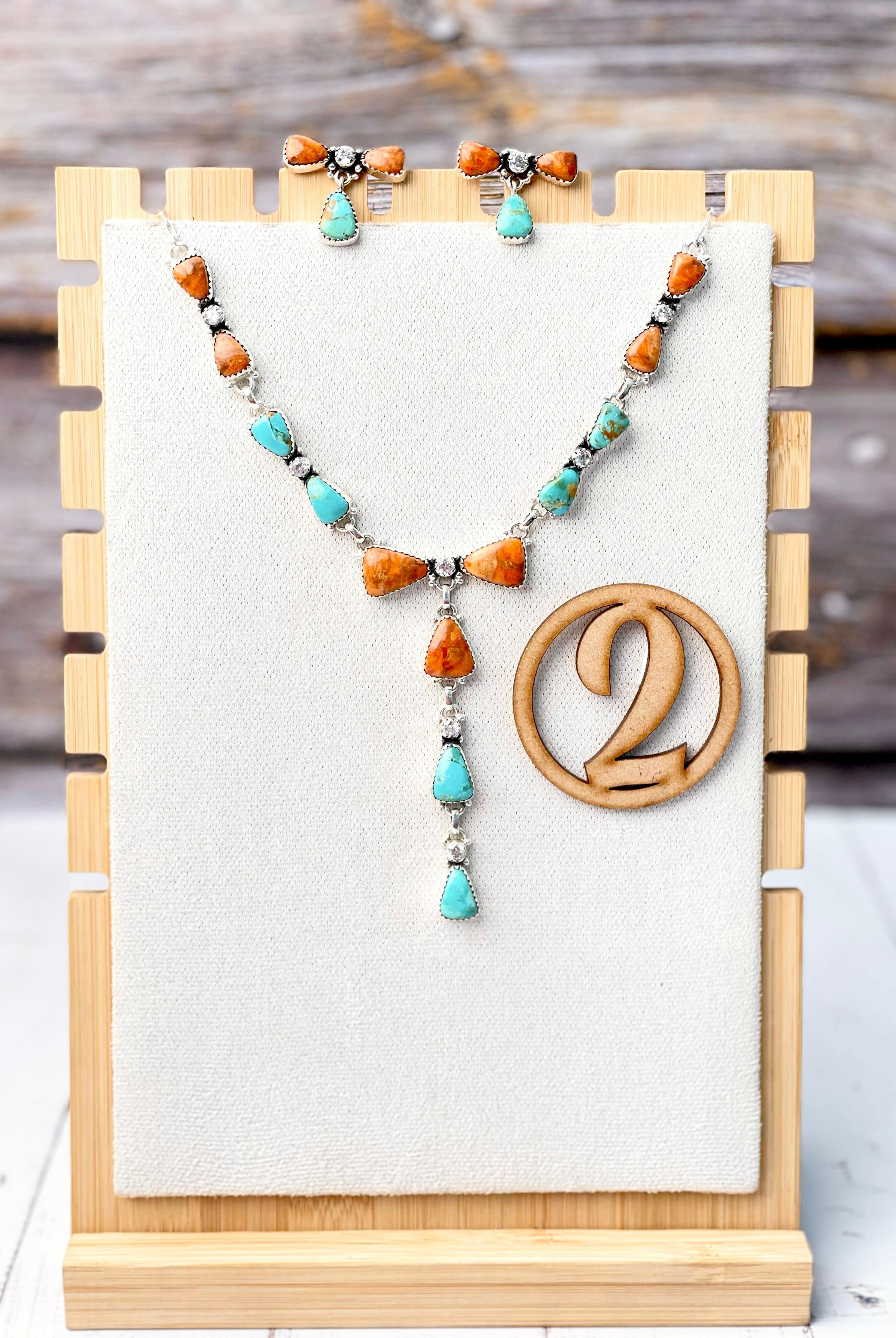 Cute As A Bow Necklace & Earrings Sets-Necklaces-Krush Kandy, Women's Online Fashion Boutique Located in Phoenix, Arizona (Scottsdale Area)