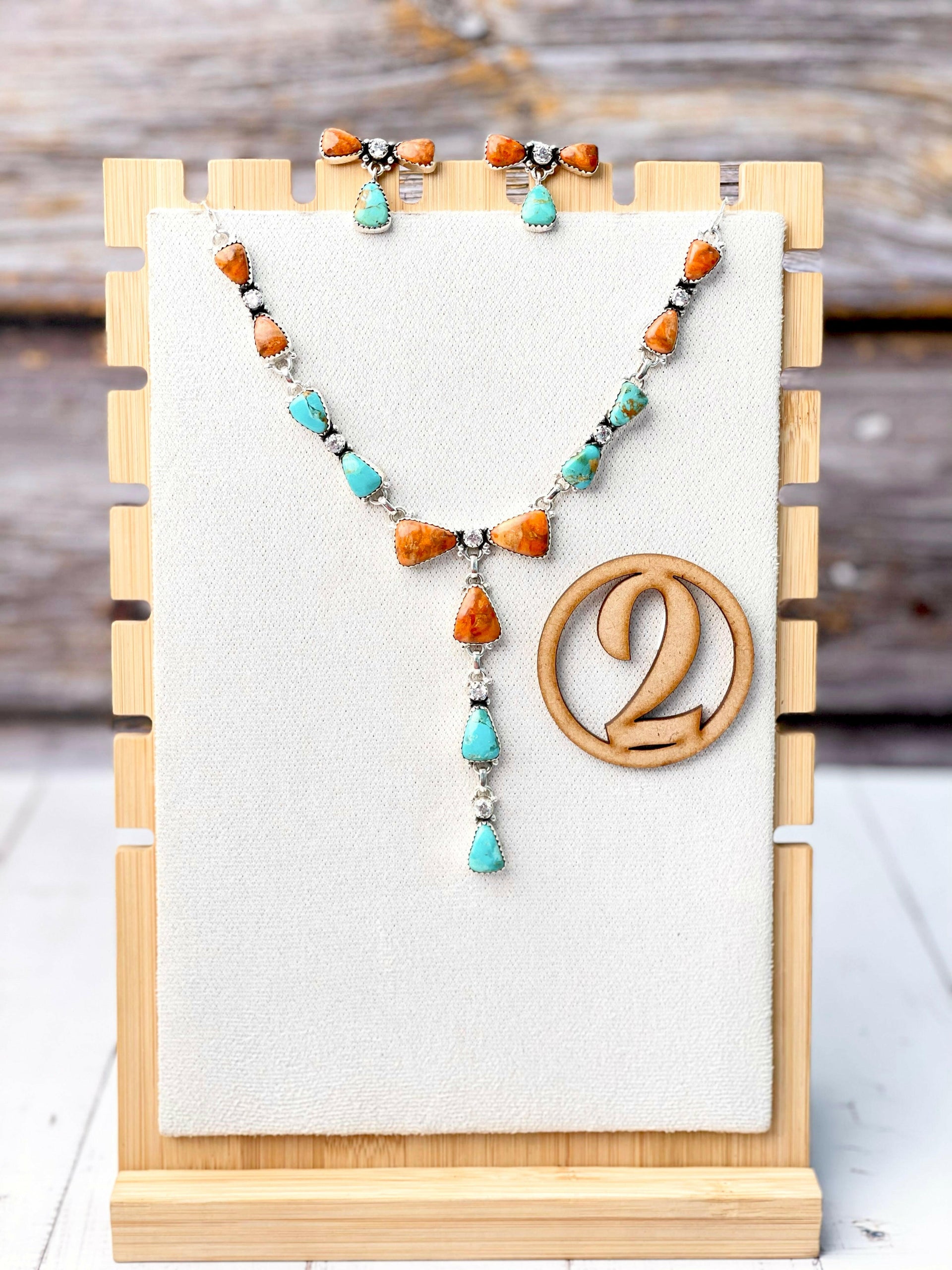 Cute As A Bow Necklace & Earrings Sets-Necklaces-Krush Kandy, Women's Online Fashion Boutique Located in Phoenix, Arizona (Scottsdale Area)