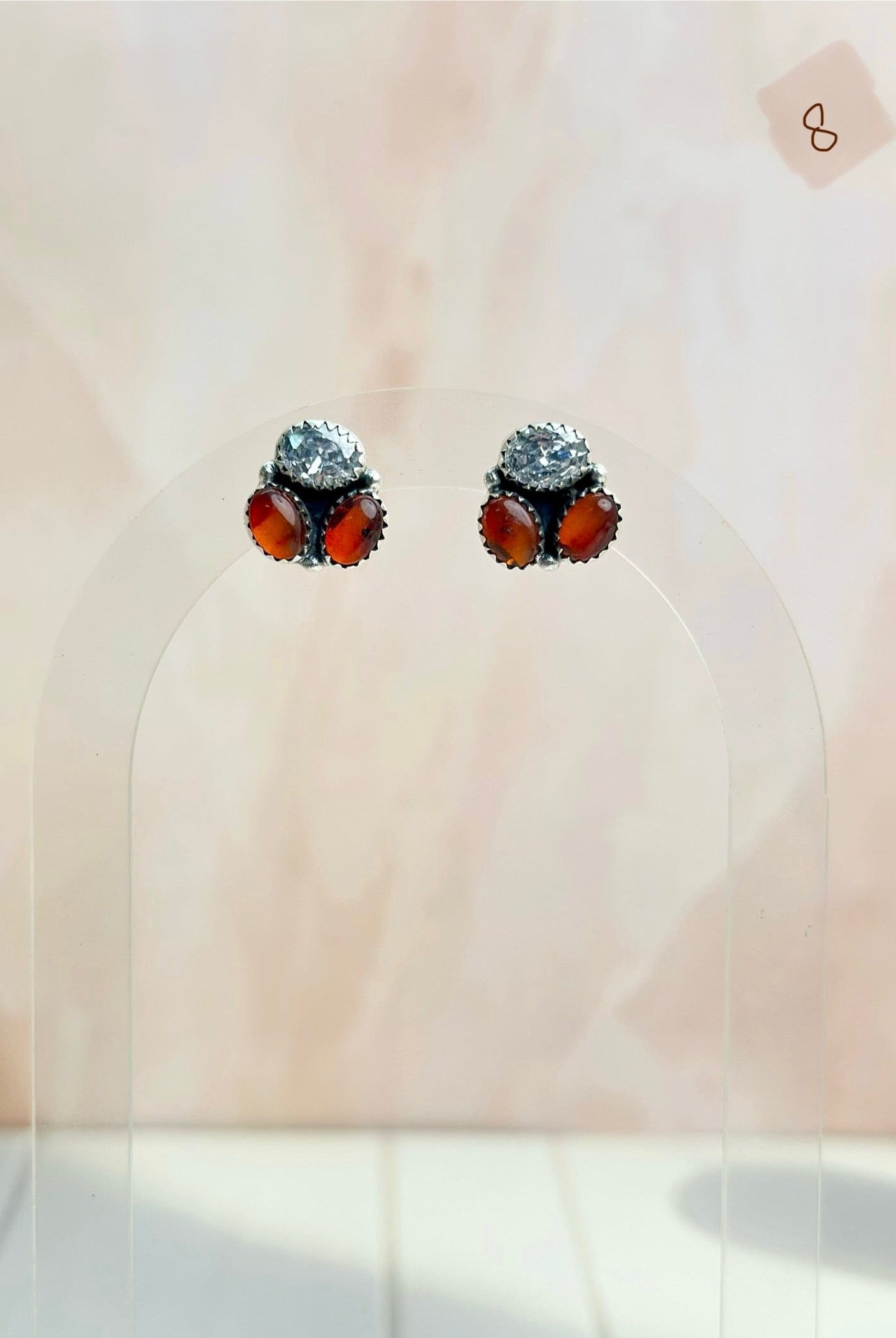 Amber, Turquoise & Crystal Boho Earrings-Earrings-Krush Kandy, Women's Online Fashion Boutique Located in Phoenix, Arizona (Scottsdale Area)