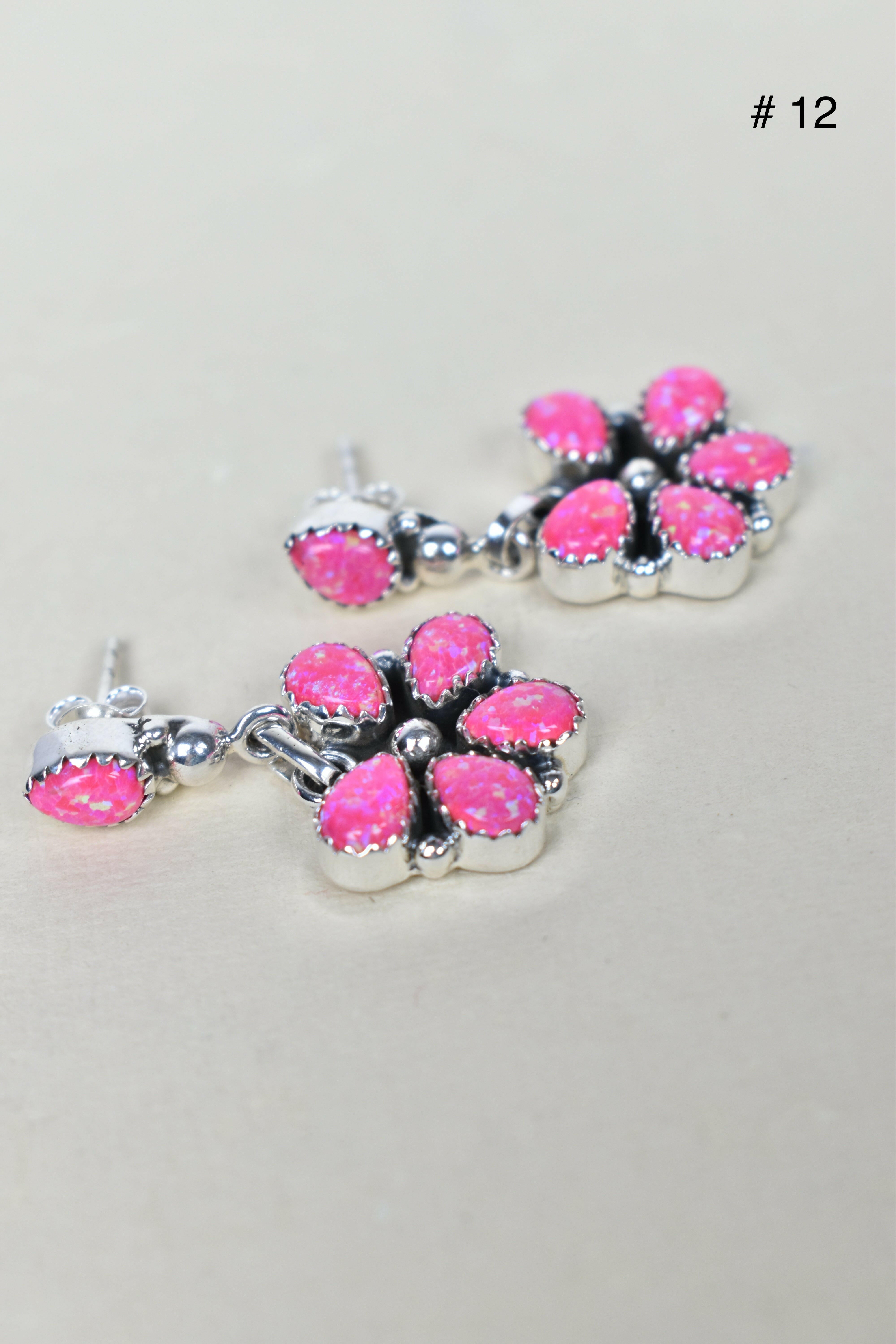 Pentapetal Post Sterling Silver Earrings-Drop Earrings-Krush Kandy, Women's Online Fashion Boutique Located in Phoenix, Arizona (Scottsdale Area)