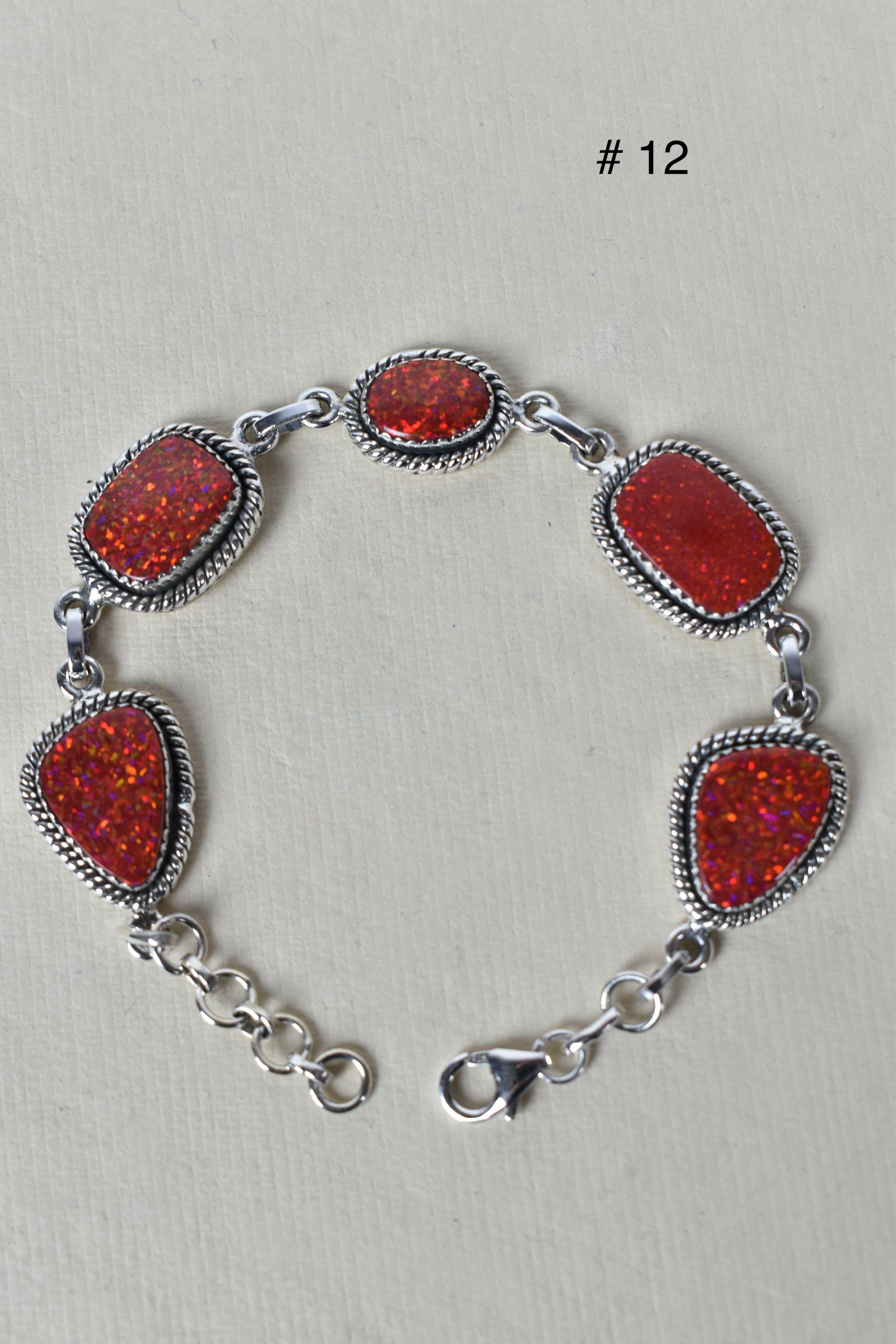 ONE OF A KIND STERLING SILVER 5 STONE BRACELET-Gemstone Bracelets-Krush Kandy, Women's Online Fashion Boutique Located in Phoenix, Arizona (Scottsdale Area)