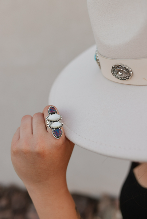 Krush Exclusive White Shell Crawler Ring-Crawler Rings-Krush Kandy, Women's Online Fashion Boutique Located in Phoenix, Arizona (Scottsdale Area)