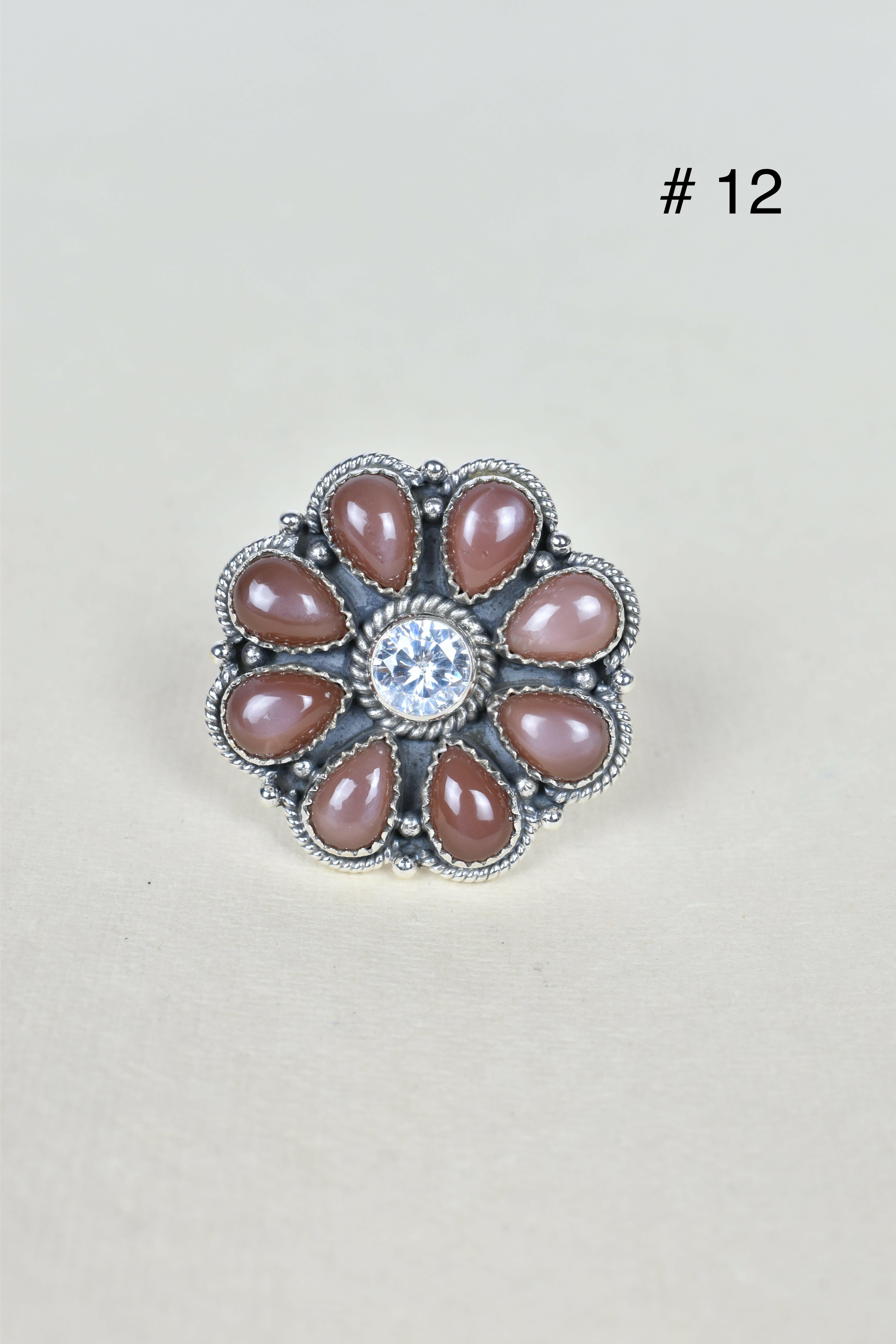 ONE OF A KIND STERLING SILVER CRYSTAL CLUSTER RINGS-Cluster Rings-Krush Kandy, Women's Online Fashion Boutique Located in Phoenix, Arizona (Scottsdale Area)