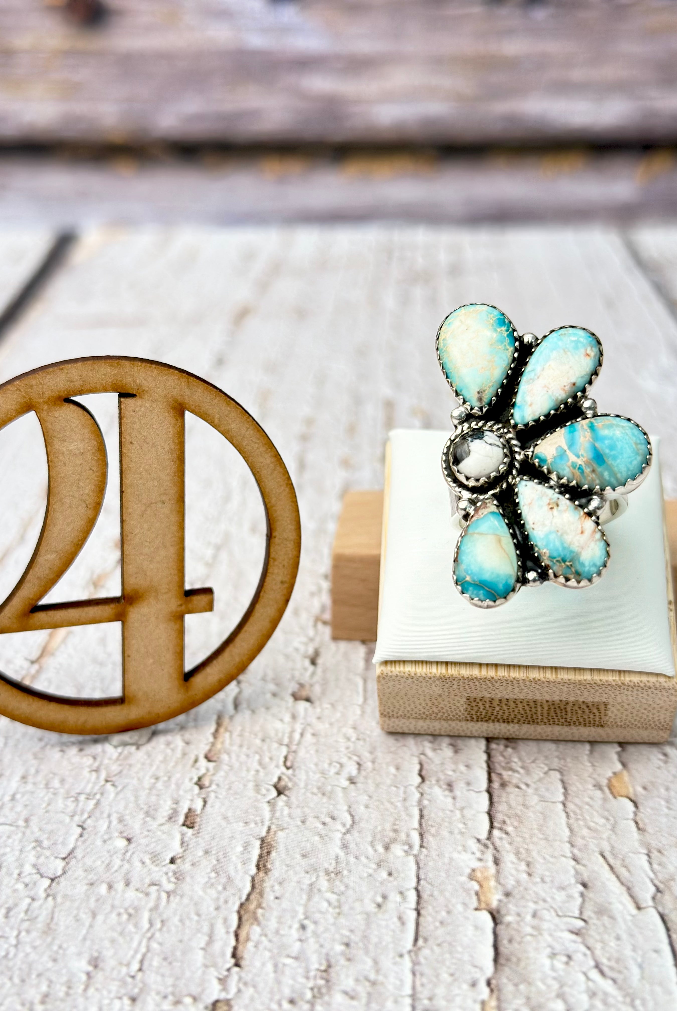 Half Cluster Blooming Ring-Ring Sizers-Krush Kandy, Women's Online Fashion Boutique Located in Phoenix, Arizona (Scottsdale Area)