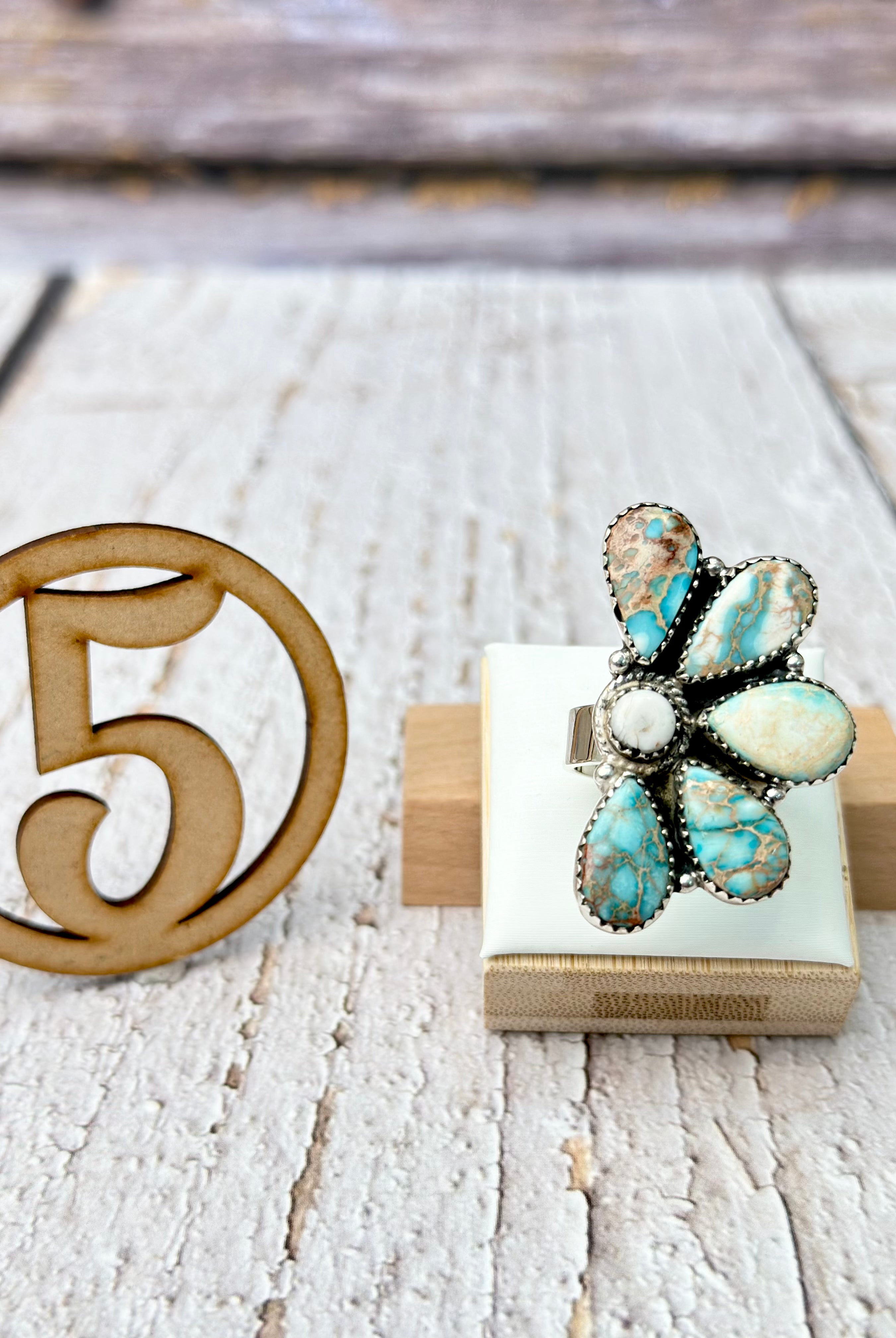 Half Cluster Blooming Ring-Ring Sizers-Krush Kandy, Women's Online Fashion Boutique Located in Phoenix, Arizona (Scottsdale Area)