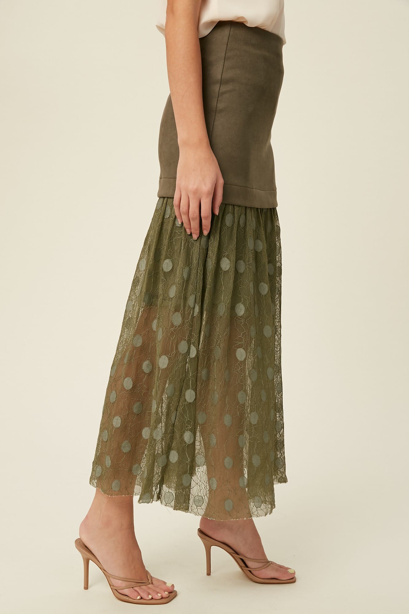 Lace Contrast Maxi Skirt-Skirts-Krush Kandy, Women's Online Fashion Boutique Located in Phoenix, Arizona (Scottsdale Area)