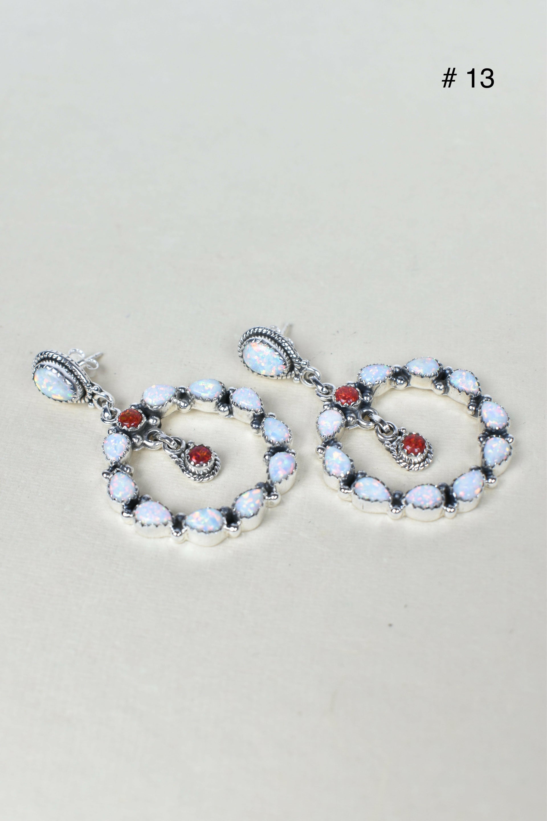 Jeweled Hoop Swing Sterling Silver Earrings-Drop Earrings-Krush Kandy, Women's Online Fashion Boutique Located in Phoenix, Arizona (Scottsdale Area)