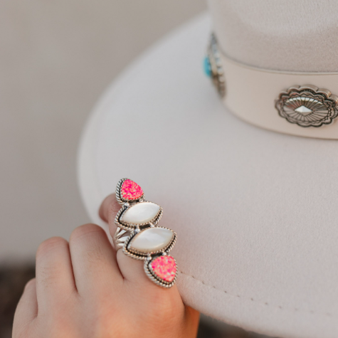 Krush Exclusive White Shell Crawler Ring-Crawler Rings-Krush Kandy, Women's Online Fashion Boutique Located in Phoenix, Arizona (Scottsdale Area)