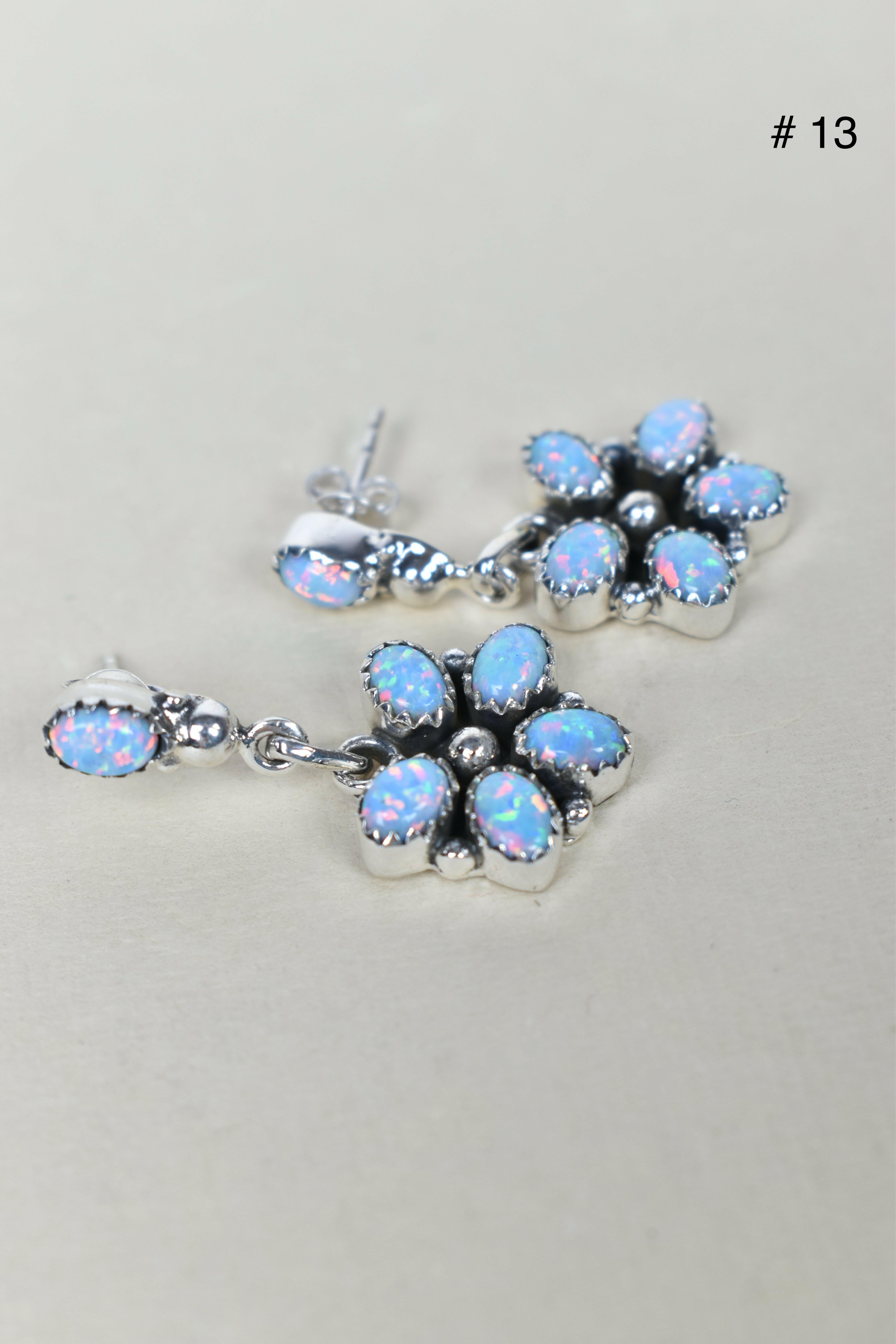 Pentapetal Post Sterling Silver Earrings-Drop Earrings-Krush Kandy, Women's Online Fashion Boutique Located in Phoenix, Arizona (Scottsdale Area)