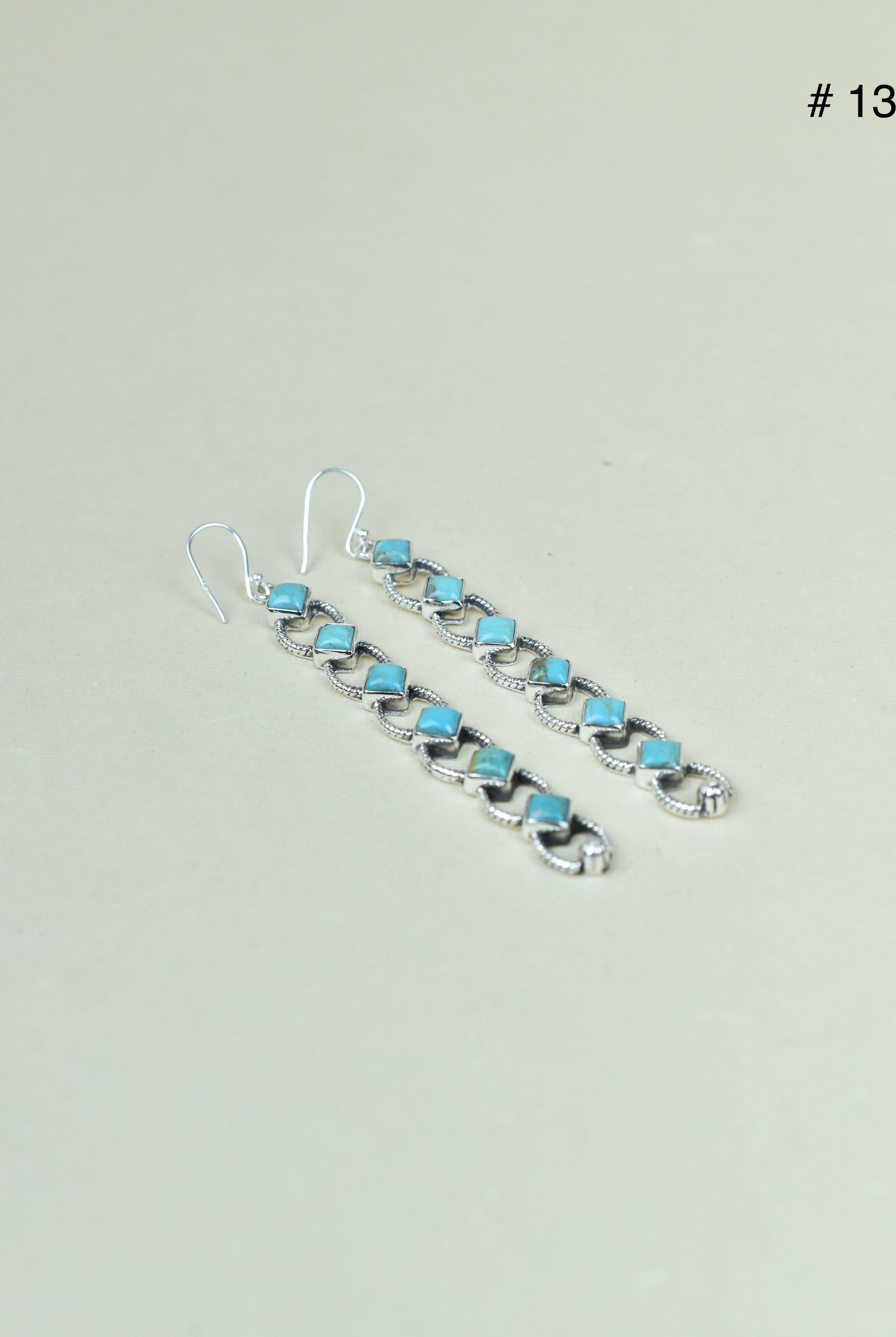 Sterling Silver Six Stone Cascading Earrings-Drop Earrings-Krush Kandy, Women's Online Fashion Boutique Located in Phoenix, Arizona (Scottsdale Area)