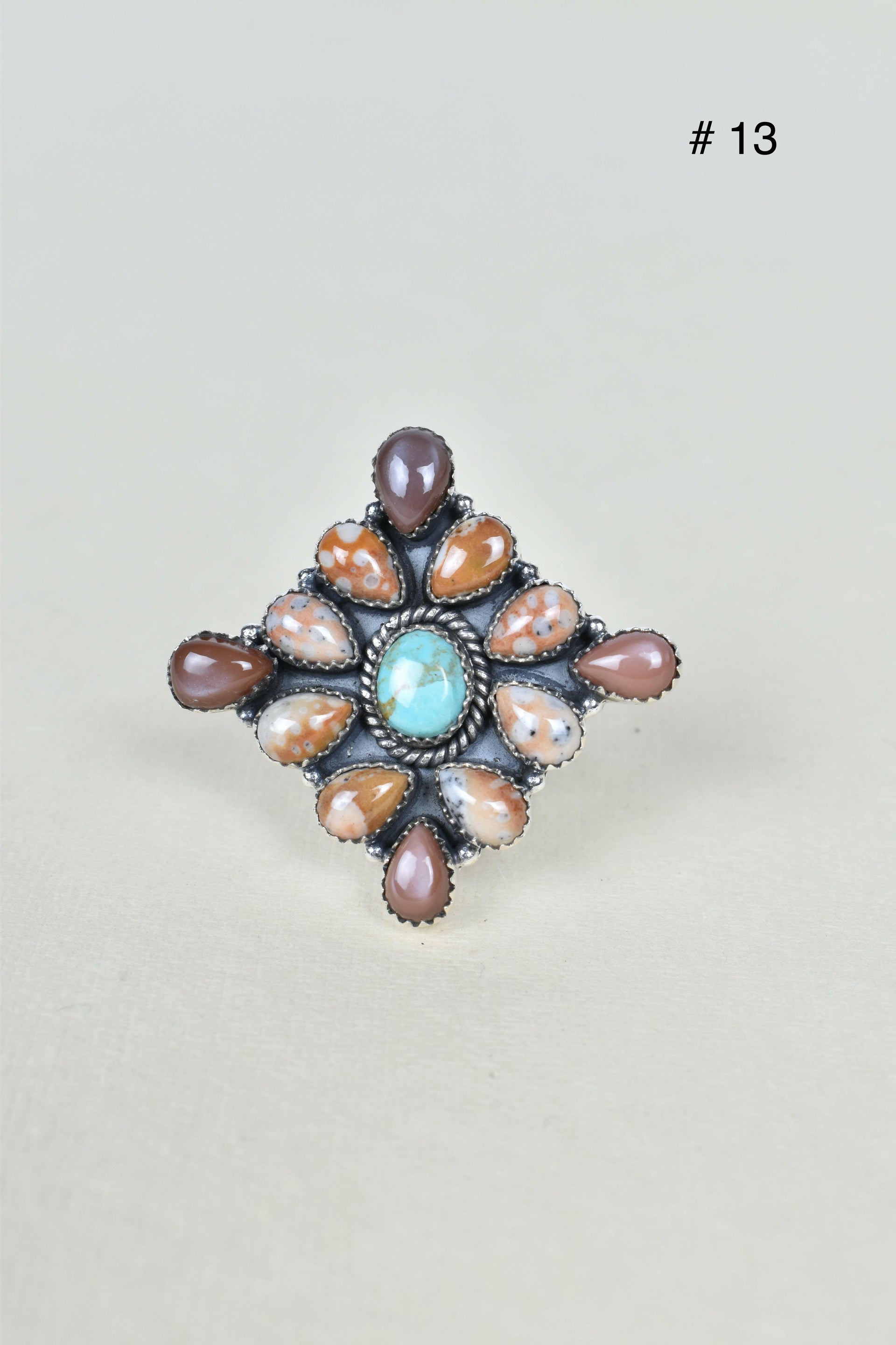 Chocolate Moonstone & Stone Cluster Sterling Silver Rings-Cluster Rings-Krush Kandy, Women's Online Fashion Boutique Located in Phoenix, Arizona (Scottsdale Area)
