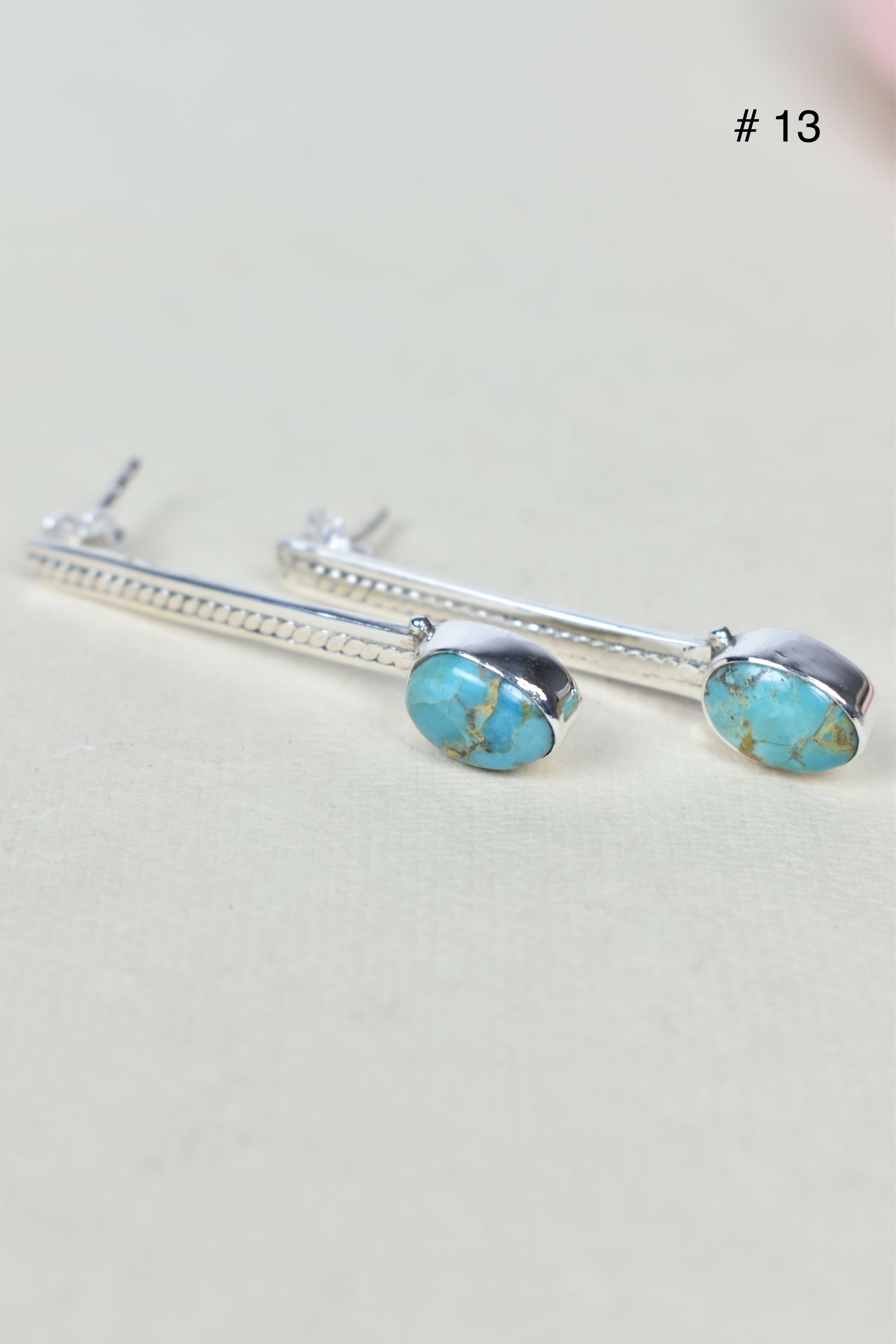 Silver Solitaire Bar Earrings-Drop Earrings-Krush Kandy, Women's Online Fashion Boutique Located in Phoenix, Arizona (Scottsdale Area)