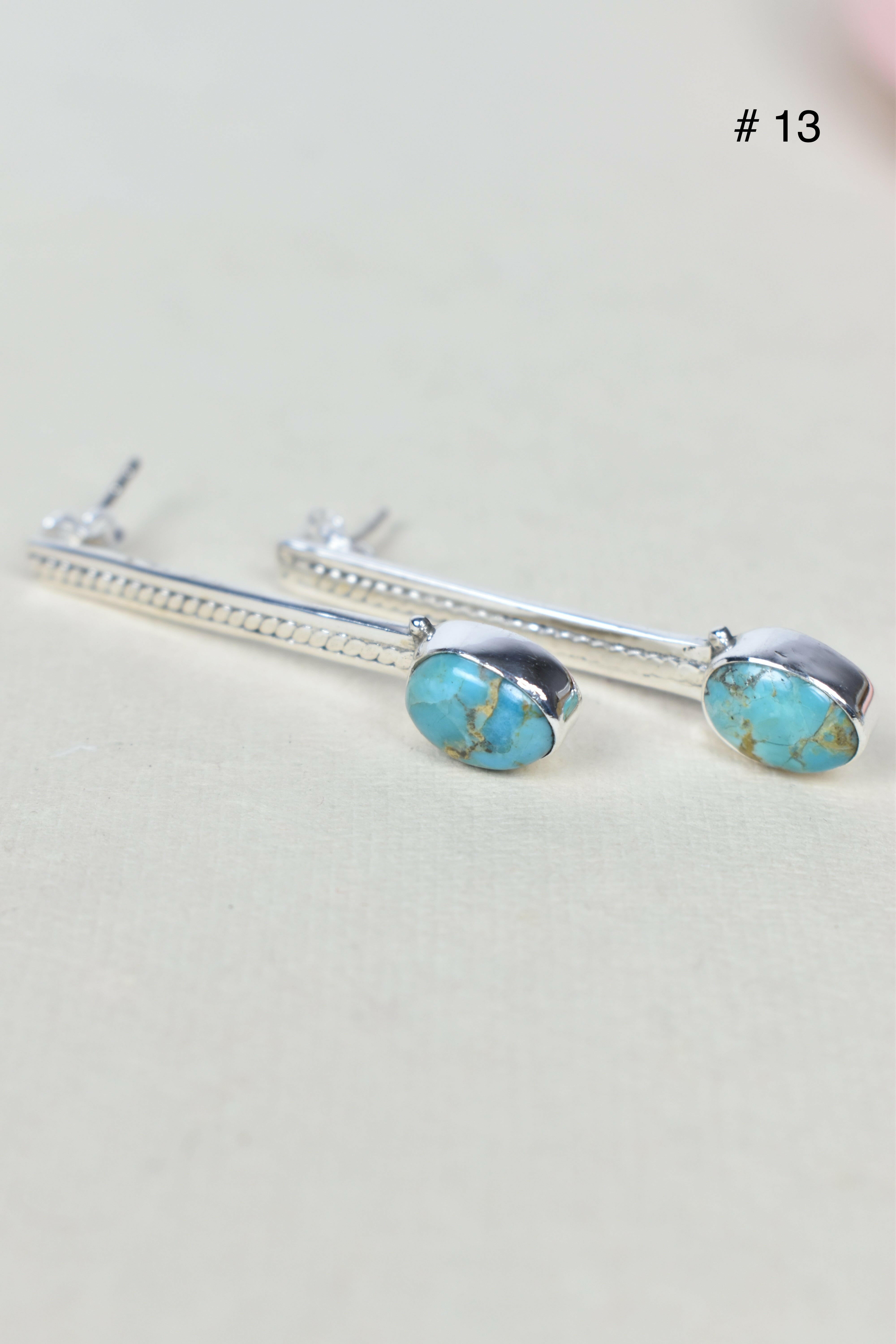 Silver Solitaire Bar Earrings-Drop Earrings-Krush Kandy, Women's Online Fashion Boutique Located in Phoenix, Arizona (Scottsdale Area)