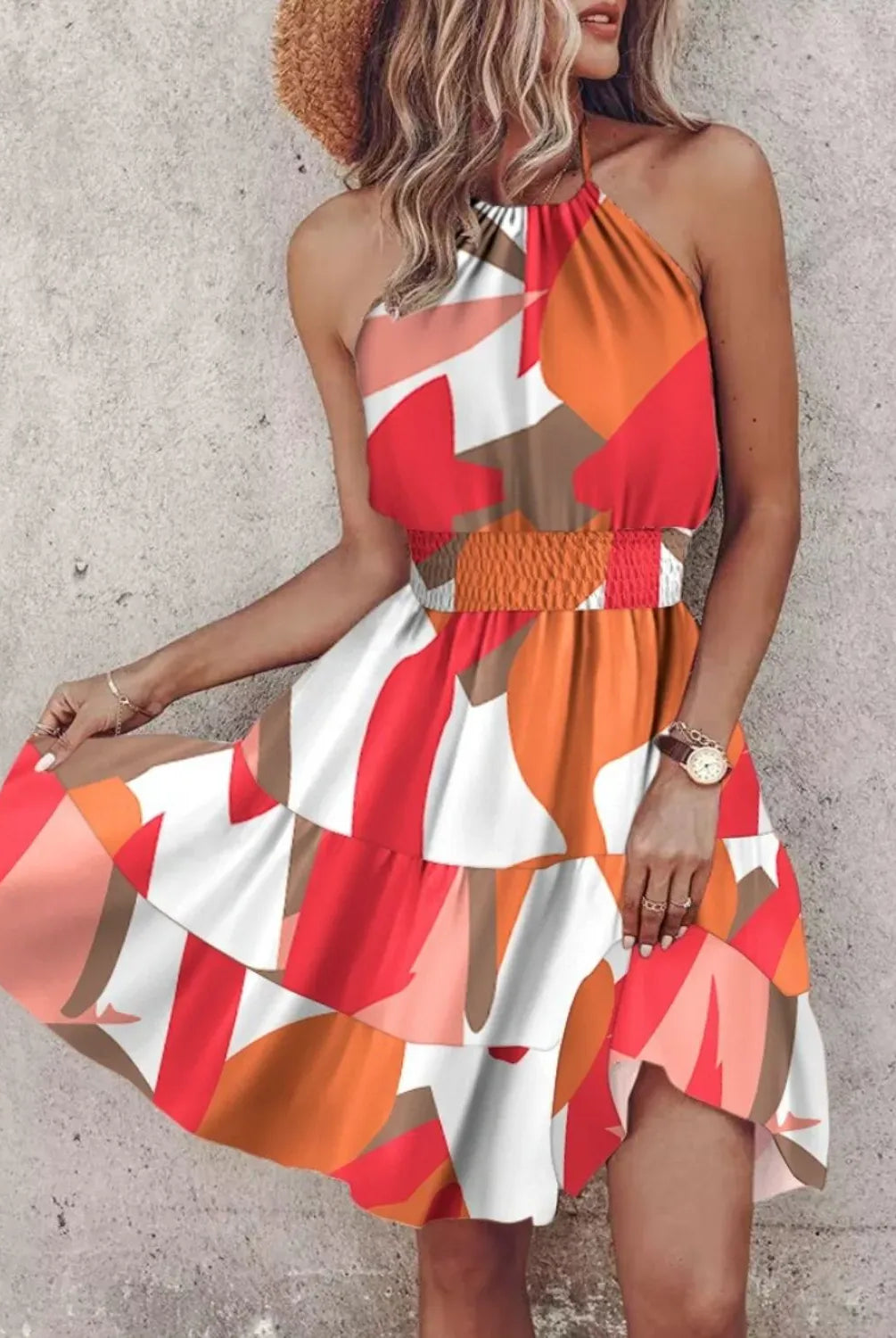 Paisley Print Halter Neck Mini Dress-Krush Kandy, Women's Online Fashion Boutique Located in Phoenix, Arizona (Scottsdale Area)