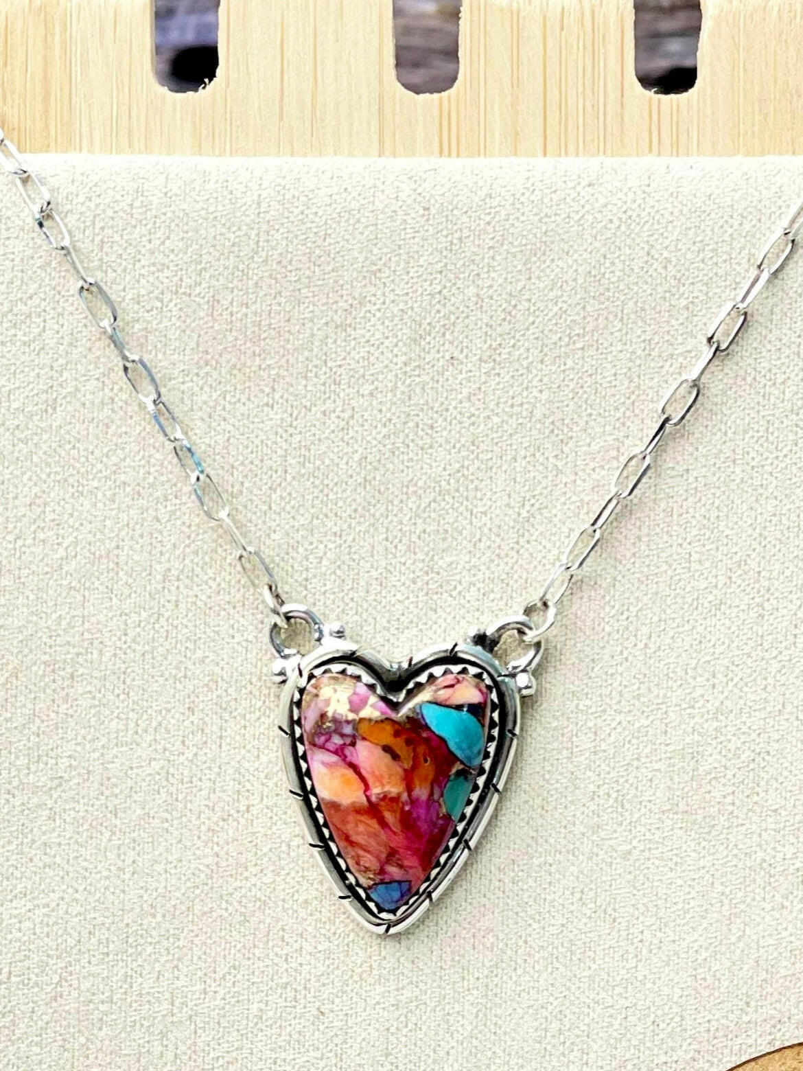 Love Is In The Air Heart Slab Necklace-Necklaces-Krush Kandy, Women's Online Fashion Boutique Located in Phoenix, Arizona (Scottsdale Area)