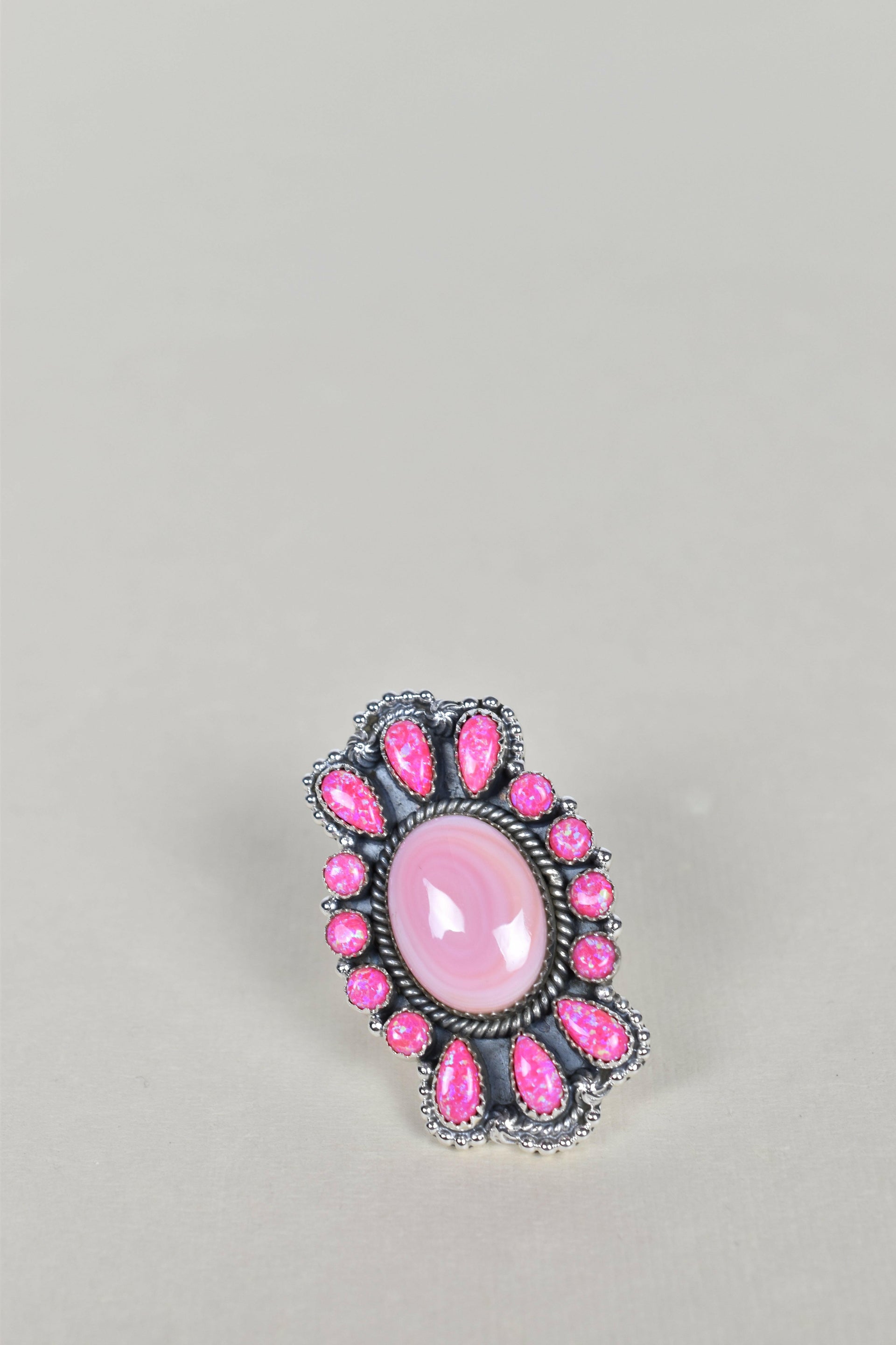 Pink Conch & Neon Pink Opal One of A Kind Ring-Crawler Rings-Krush Kandy, Women's Online Fashion Boutique Located in Phoenix, Arizona (Scottsdale Area)