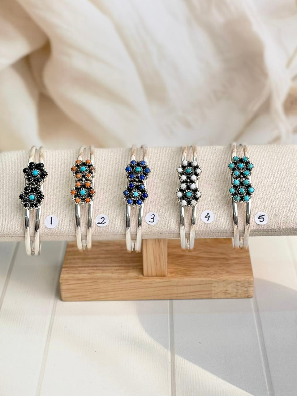 Dainty Blooming Flower Bangles-Bracelets-Krush Kandy, Women's Online Fashion Boutique Located in Phoenix, Arizona (Scottsdale Area)