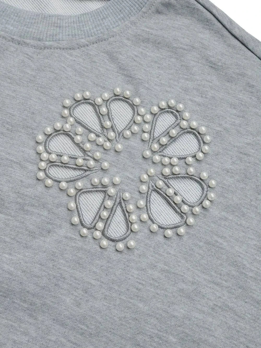 Perfee Cutout Pearl Round Neck Long Sleeve Sweatshirt-Sweaters-Krush Kandy, Women's Online Fashion Boutique Located in Phoenix, Arizona (Scottsdale Area)