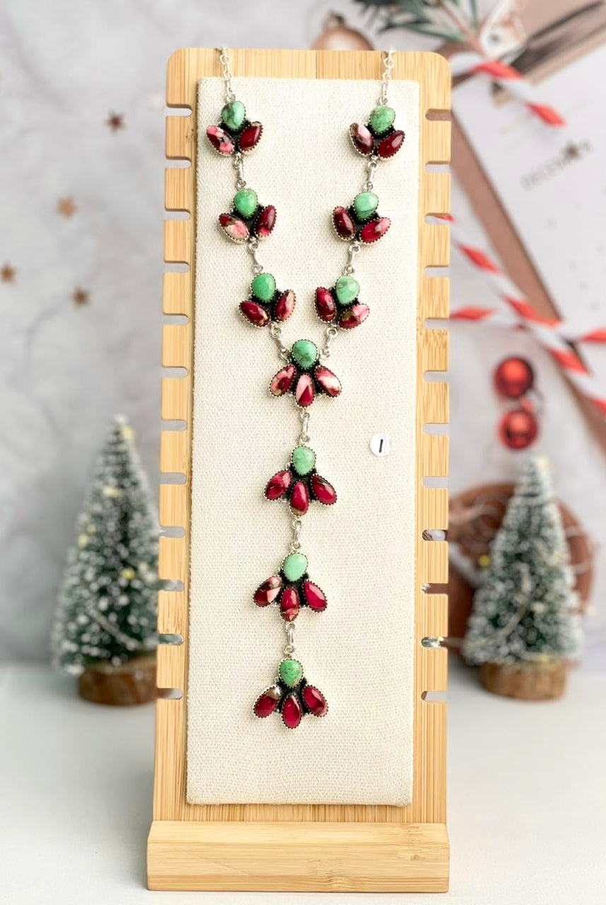 Dahlia Cluster Lariat Necklaces-Necklaces-Krush Kandy, Women's Online Fashion Boutique Located in Phoenix, Arizona (Scottsdale Area)