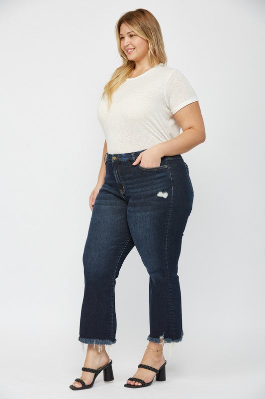 High Rise Crop Flare Jeans-Denim-Krush Kandy, Women's Online Fashion Boutique Located in Phoenix, Arizona (Scottsdale Area)