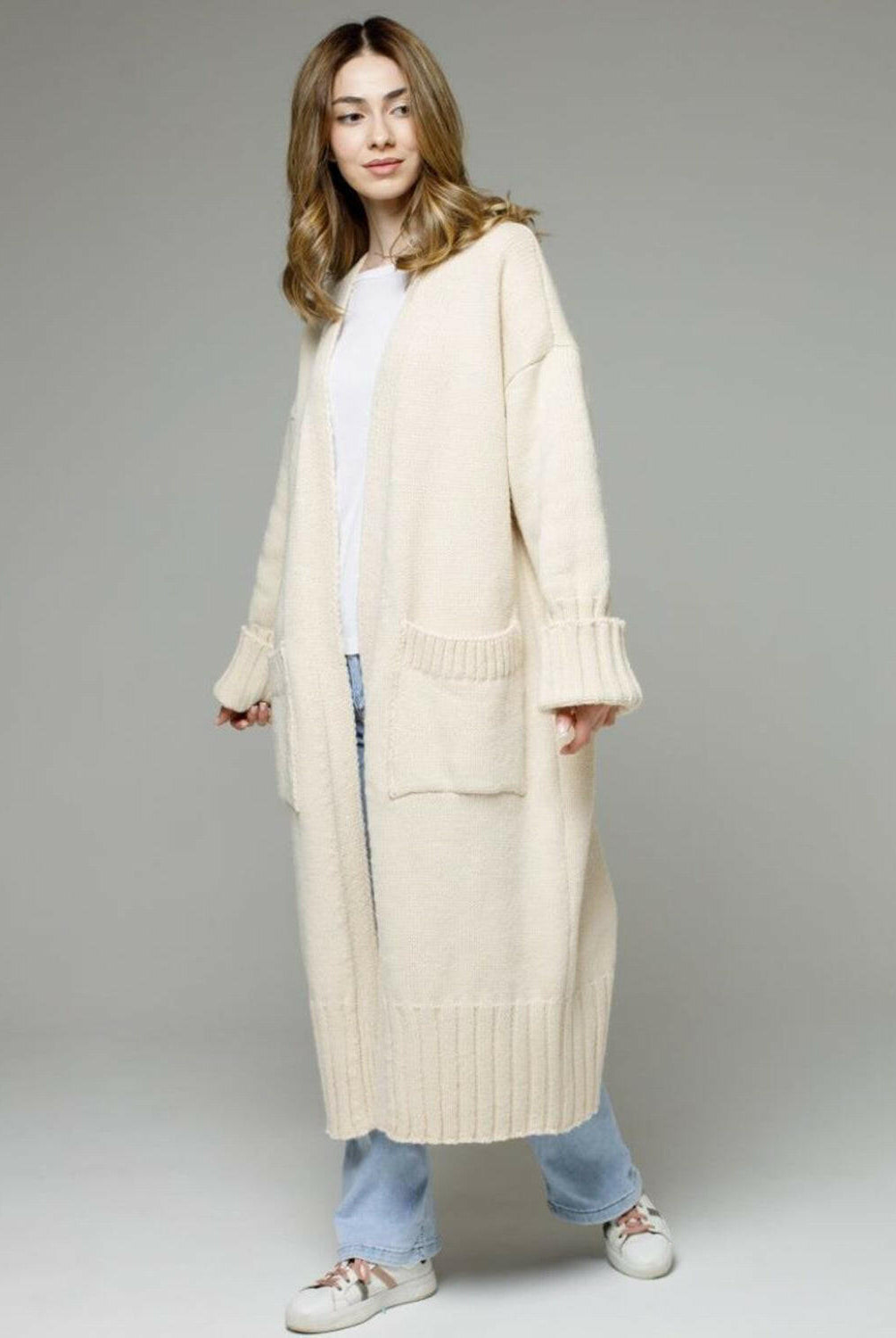 Pocketed Open Front Dropped Shoulder Cardigan-Krush Kandy, Women's Online Fashion Boutique Located in Phoenix, Arizona (Scottsdale Area)
