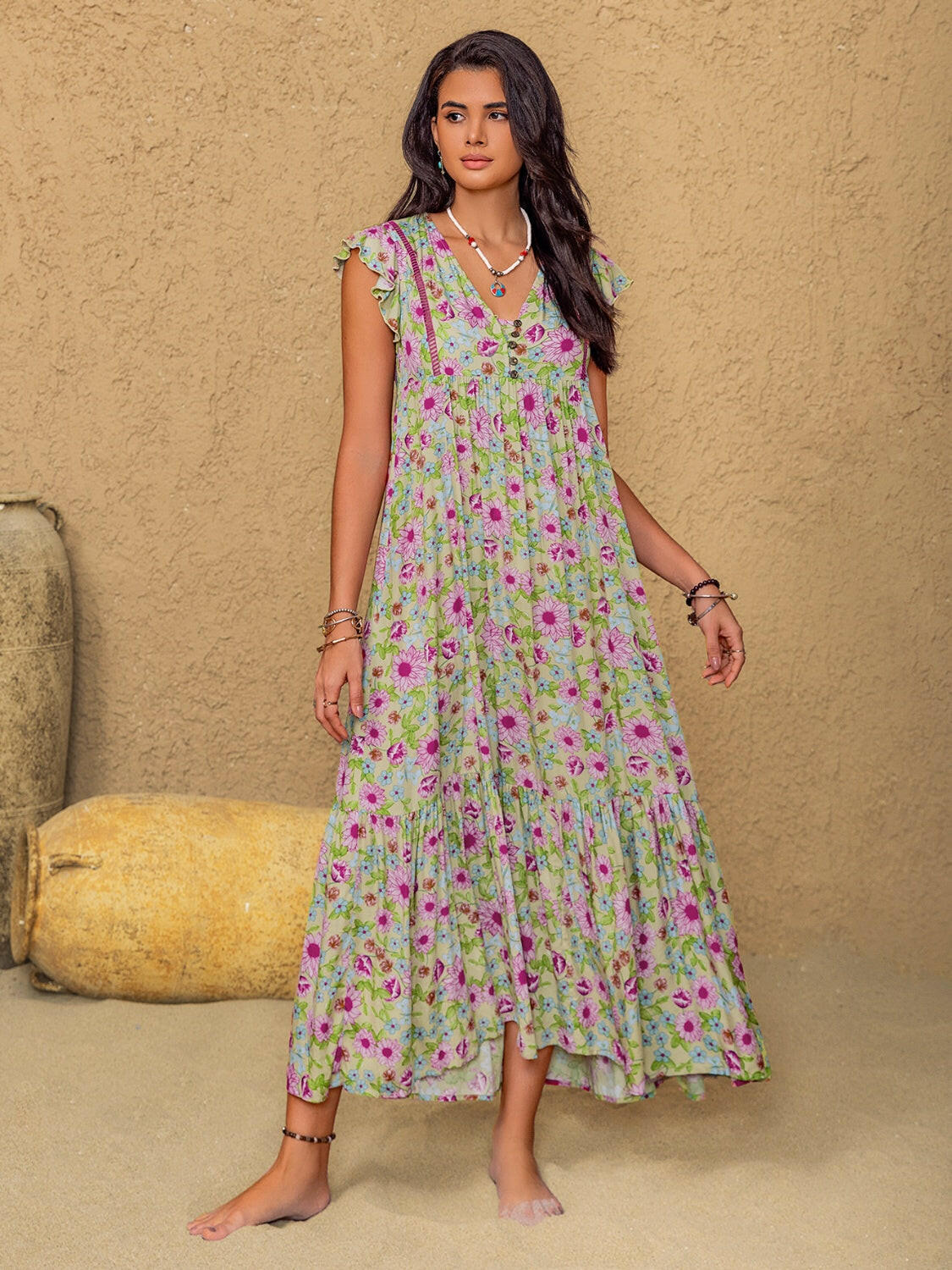 Wildflower Breeze Maxi Dress-Dresses-Krush Kandy, Women's Online Fashion Boutique Located in Phoenix, Arizona (Scottsdale Area)