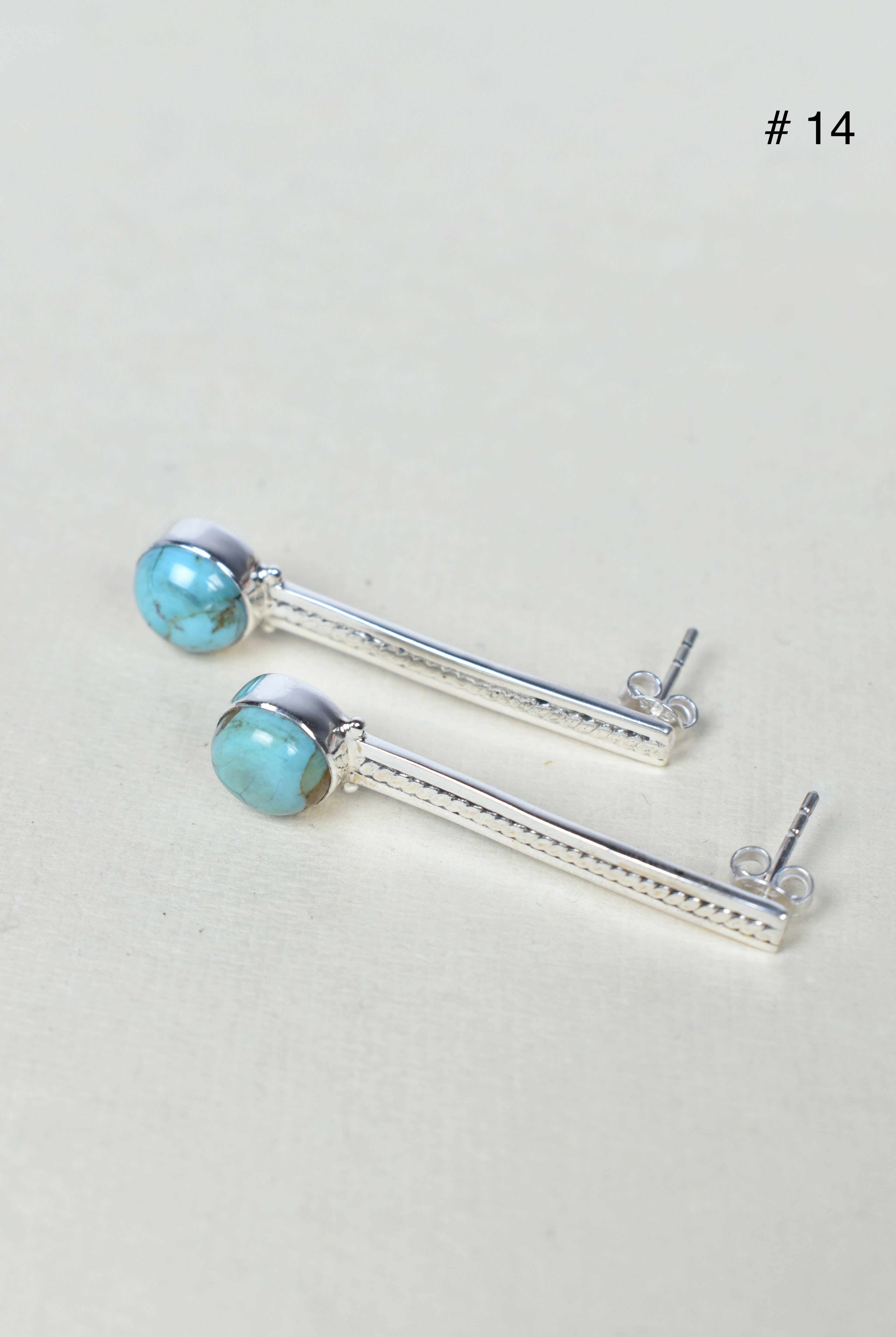 Silver Solitaire Bar Earrings-Drop Earrings-Krush Kandy, Women's Online Fashion Boutique Located in Phoenix, Arizona (Scottsdale Area)