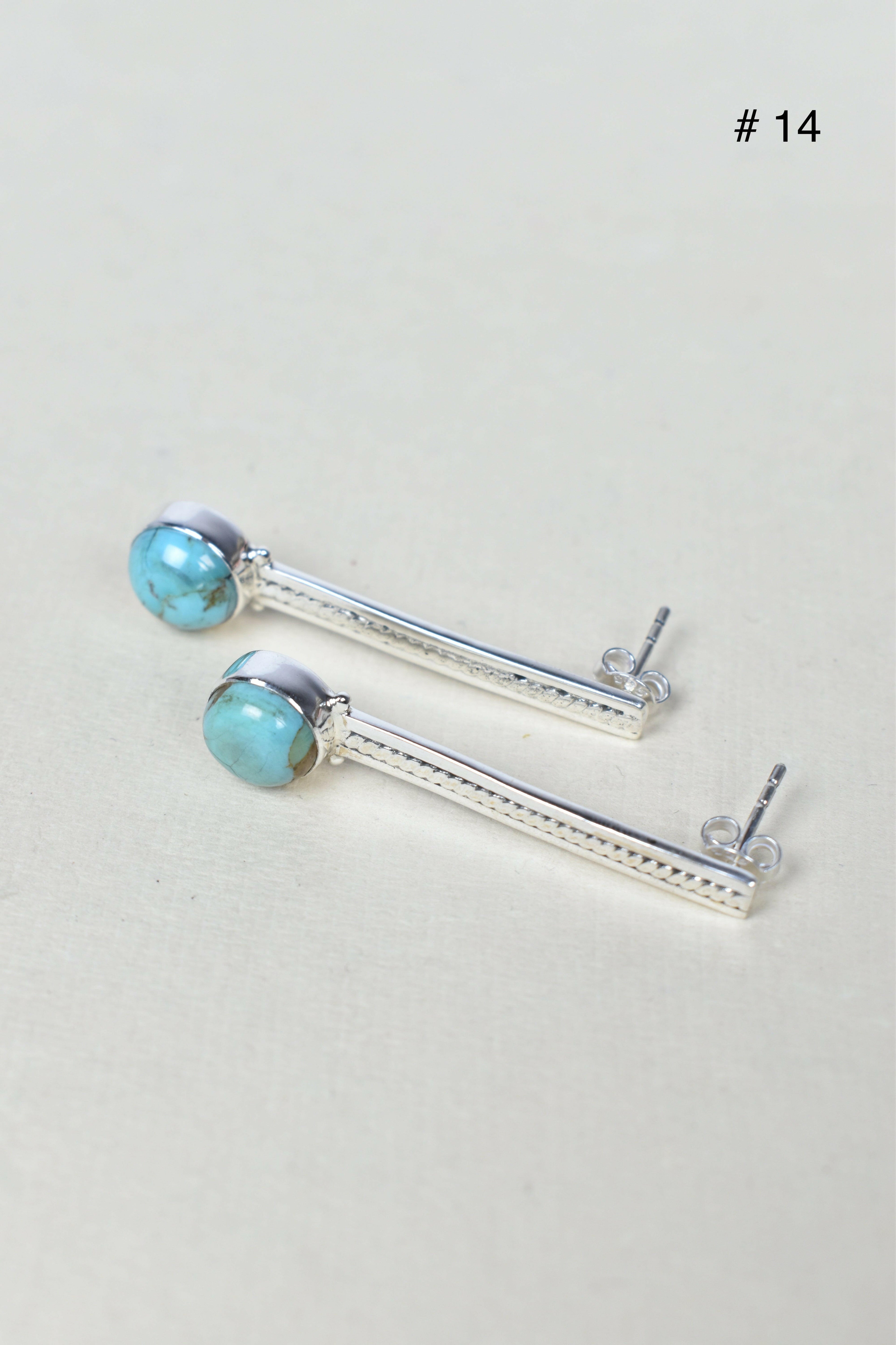 Silver Solitaire Bar Earrings-Drop Earrings-Krush Kandy, Women's Online Fashion Boutique Located in Phoenix, Arizona (Scottsdale Area)