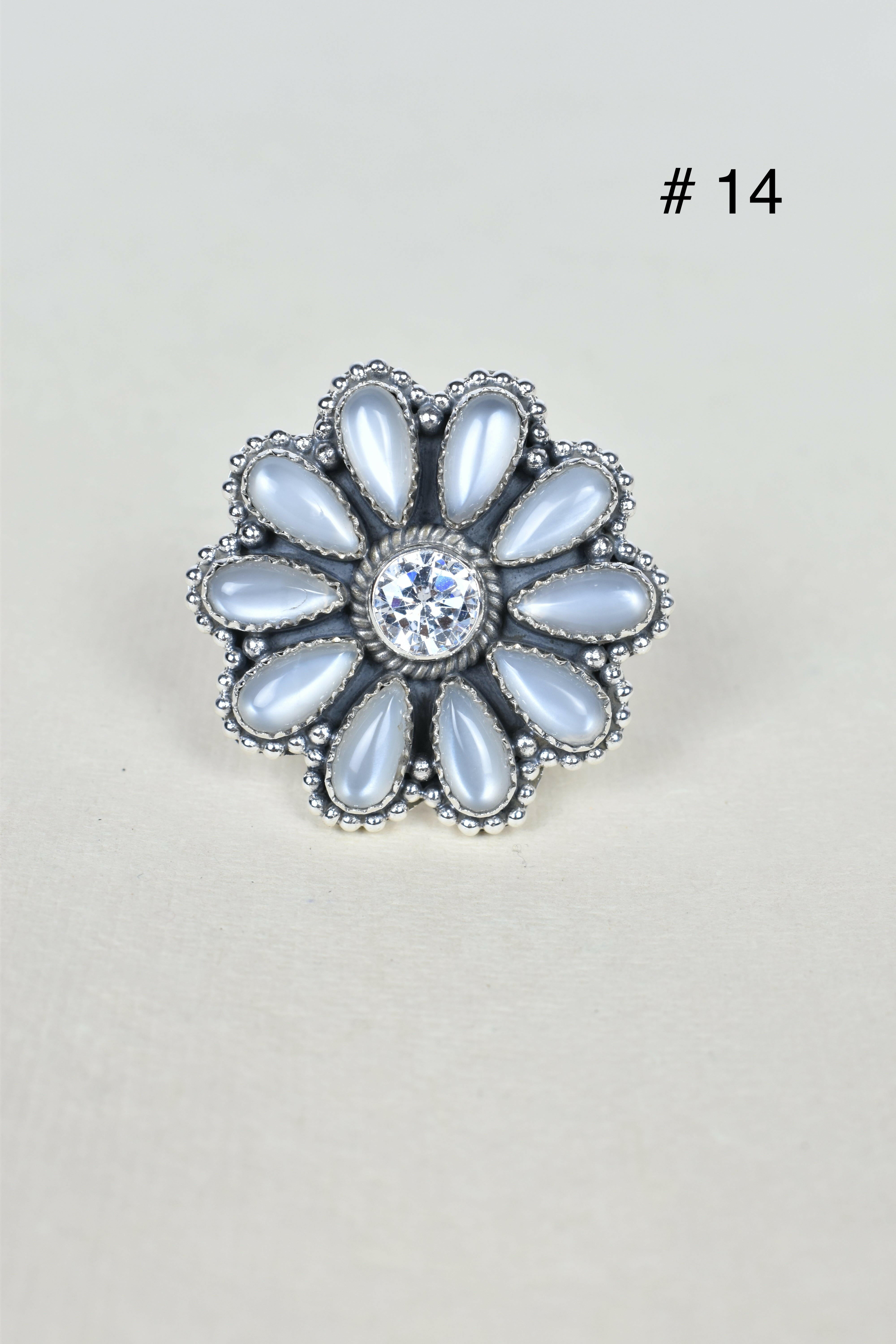 ONE OF A KIND STERLING SILVER CRYSTAL CLUSTER RINGS-Cluster Rings-Krush Kandy, Women's Online Fashion Boutique Located in Phoenix, Arizona (Scottsdale Area)