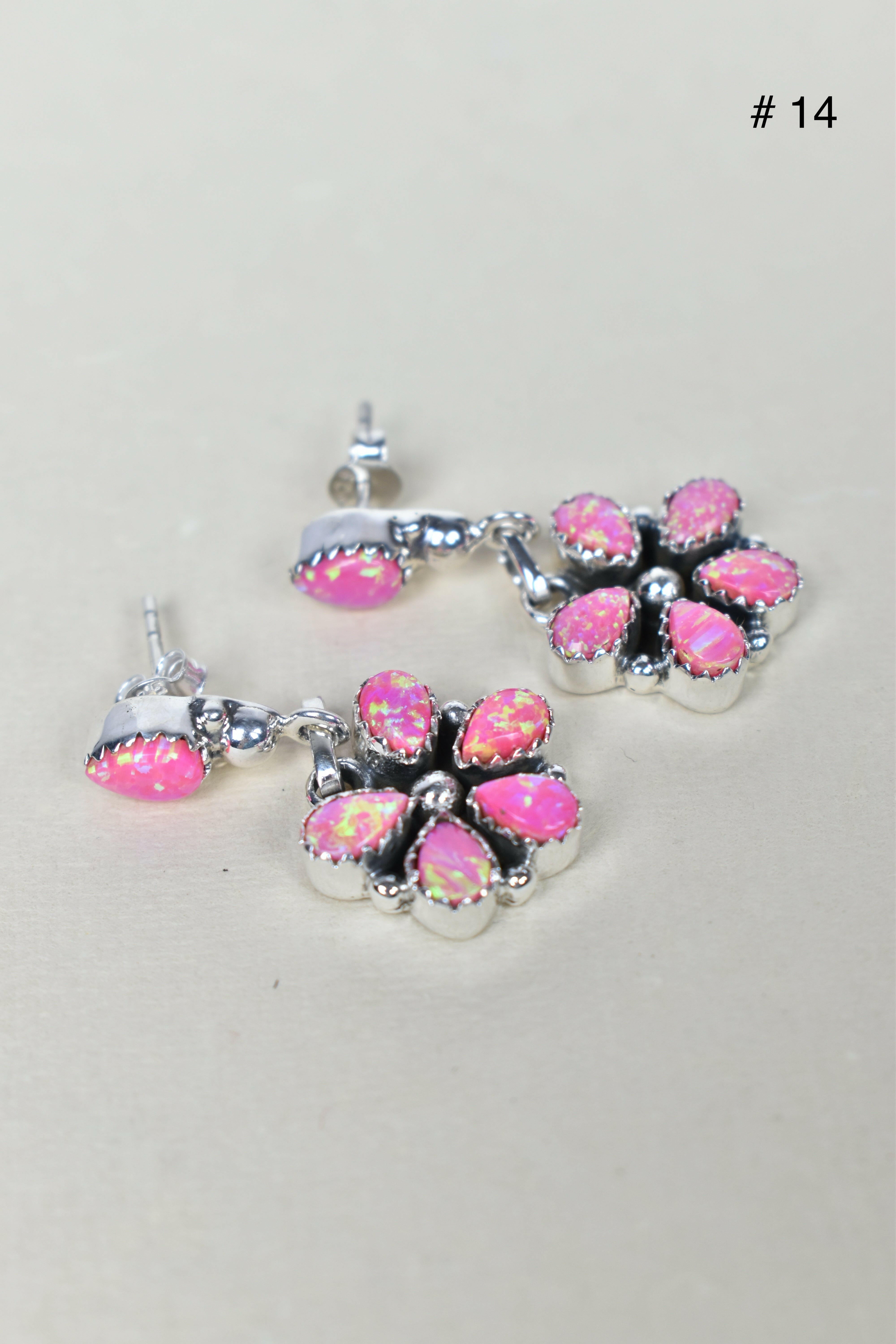 Pentapetal Post Sterling Silver Earrings-Drop Earrings-Krush Kandy, Women's Online Fashion Boutique Located in Phoenix, Arizona (Scottsdale Area)