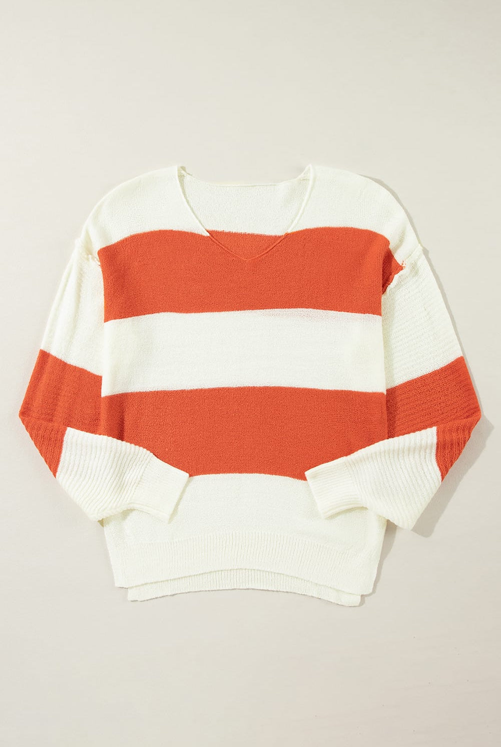 Harvest Stripe V-Neck Sweater-Sweaters-Krush Kandy, Women's Online Fashion Boutique Located in Phoenix, Arizona (Scottsdale Area)