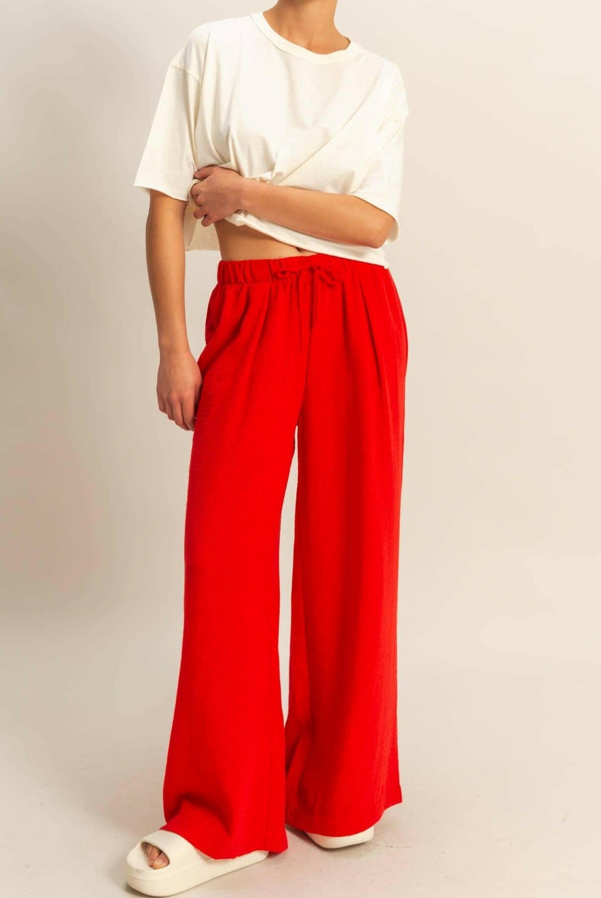 Stay Cute Wide Leg Pants-Sweatpants-Krush Kandy, Women's Online Fashion Boutique Located in Phoenix, Arizona (Scottsdale Area)