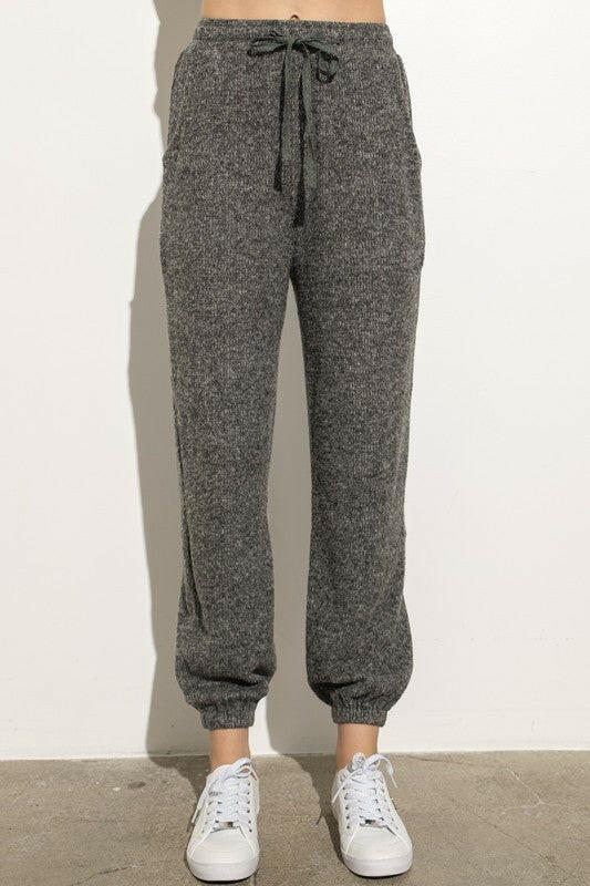 Washed Ribbed Drawstring Jogger-Pants-Krush Kandy, Women's Online Fashion Boutique Located in Phoenix, Arizona (Scottsdale Area)