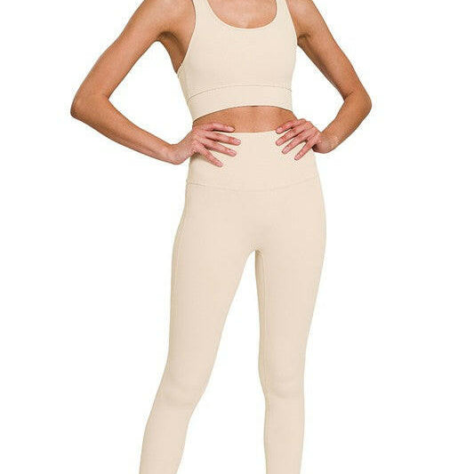Athletic Racerback Tank Top & Leggings Set-2 Piece Outfit Sets-Krush Kandy, Women's Online Fashion Boutique Located in Phoenix, Arizona (Scottsdale Area)