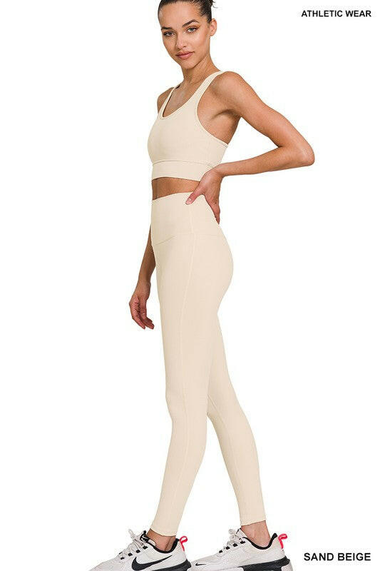 Athletic Racerback Tank Top & Leggings Set-2 Piece Outfit Sets-Krush Kandy, Women's Online Fashion Boutique Located in Phoenix, Arizona (Scottsdale Area)