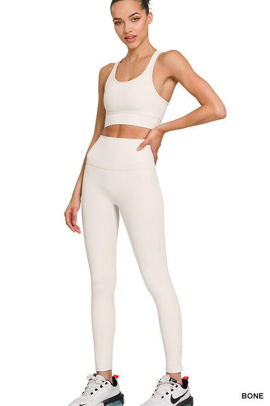 Athletic Racerback Tank Top & Leggings Set-2 Piece Outfit Sets-Krush Kandy, Women's Online Fashion Boutique Located in Phoenix, Arizona (Scottsdale Area)