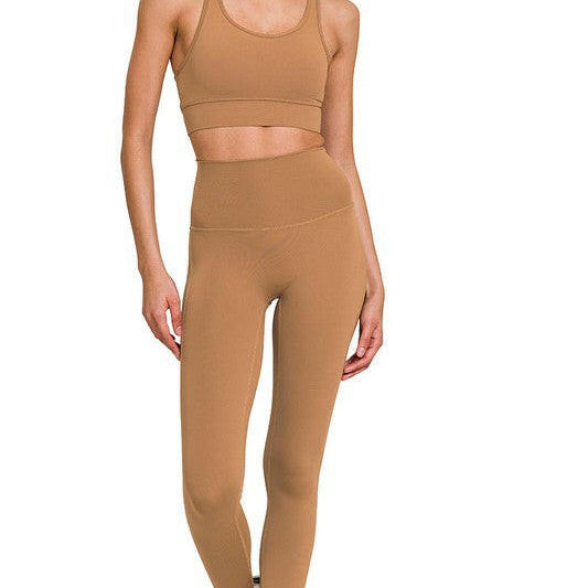 Athletic Racerback Tank Top & Leggings Set-2 Piece Outfit Sets-Krush Kandy, Women's Online Fashion Boutique Located in Phoenix, Arizona (Scottsdale Area)