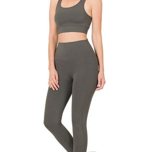 Athletic Racerback Tank Top & Leggings Set-2 Piece Outfit Sets-Krush Kandy, Women's Online Fashion Boutique Located in Phoenix, Arizona (Scottsdale Area)