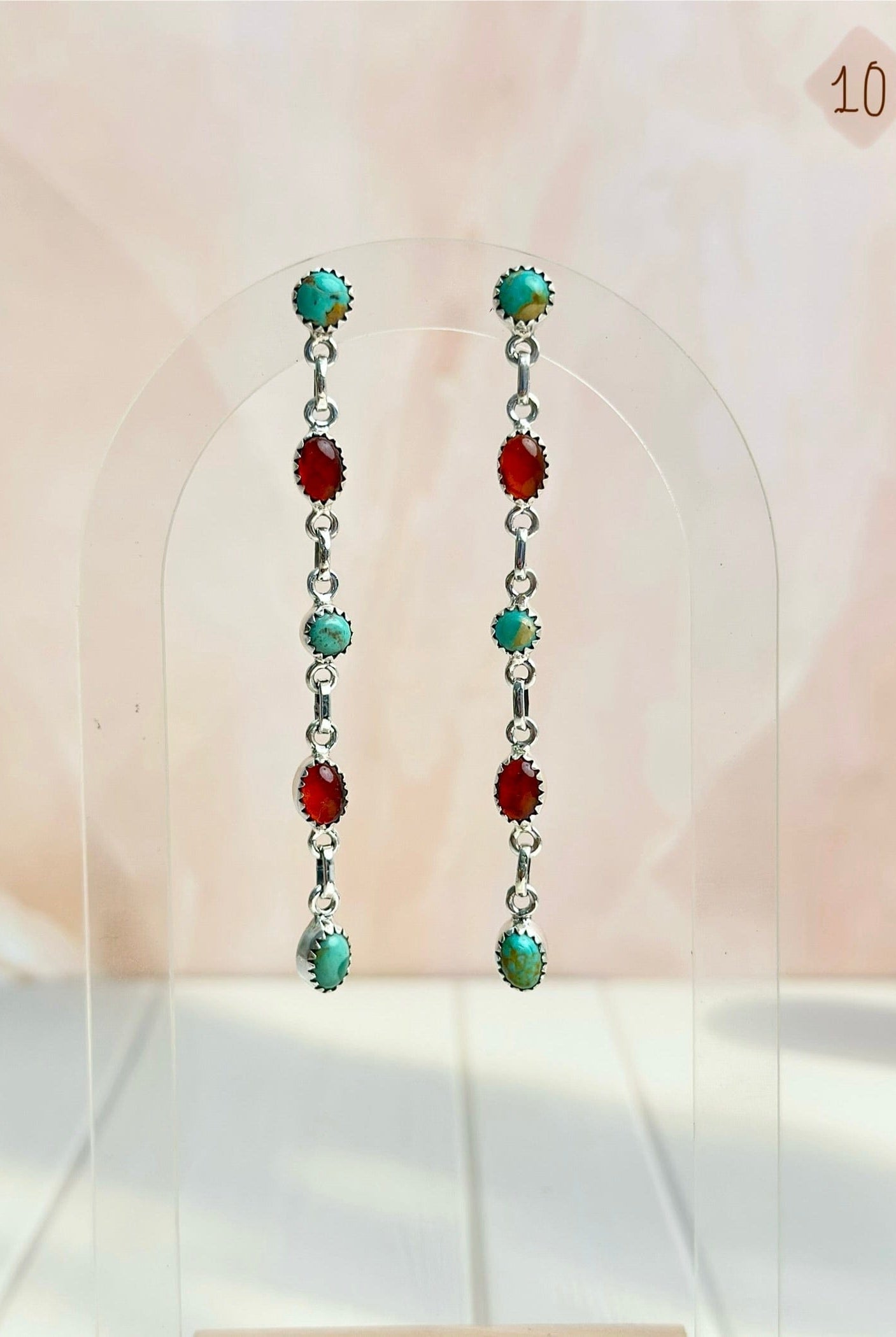 Amber, Turquoise & Crystal Boho Earrings-Earrings-Krush Kandy, Women's Online Fashion Boutique Located in Phoenix, Arizona (Scottsdale Area)