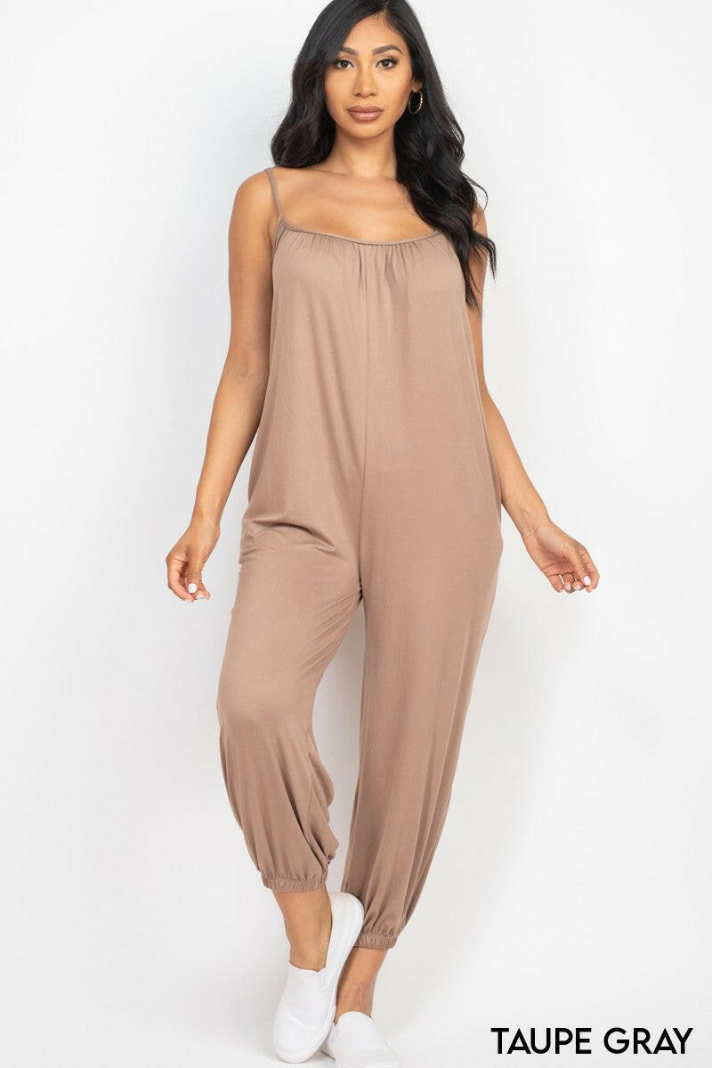 Sleeveless Jogger Jumpsuit | S-3X-Jumpsuits & Rompers-Krush Kandy, Women's Online Fashion Boutique Located in Phoenix, Arizona (Scottsdale Area)