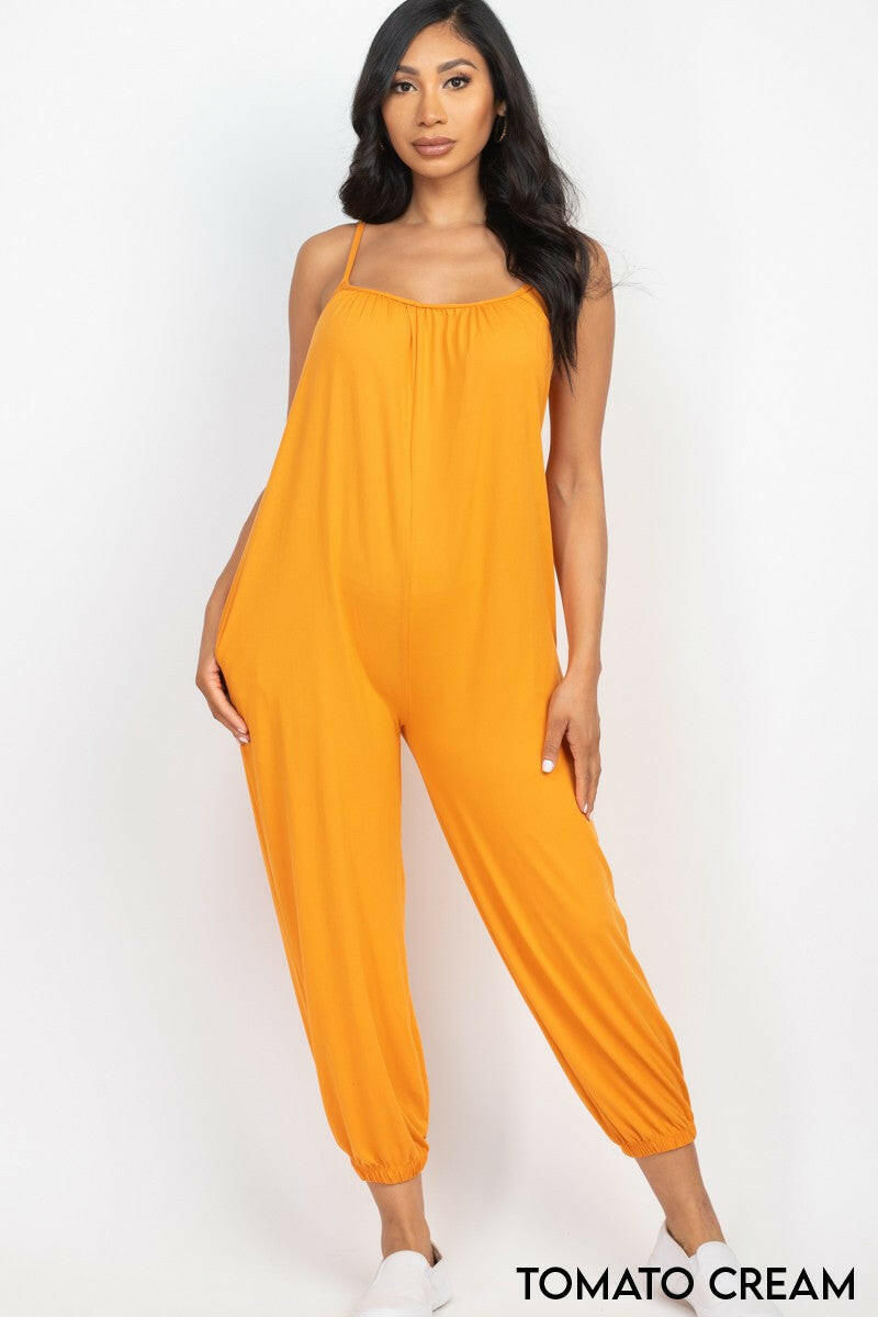 Sleeveless Jogger Jumpsuit | S-3X-Jumpsuits & Rompers-Krush Kandy, Women's Online Fashion Boutique Located in Phoenix, Arizona (Scottsdale Area)