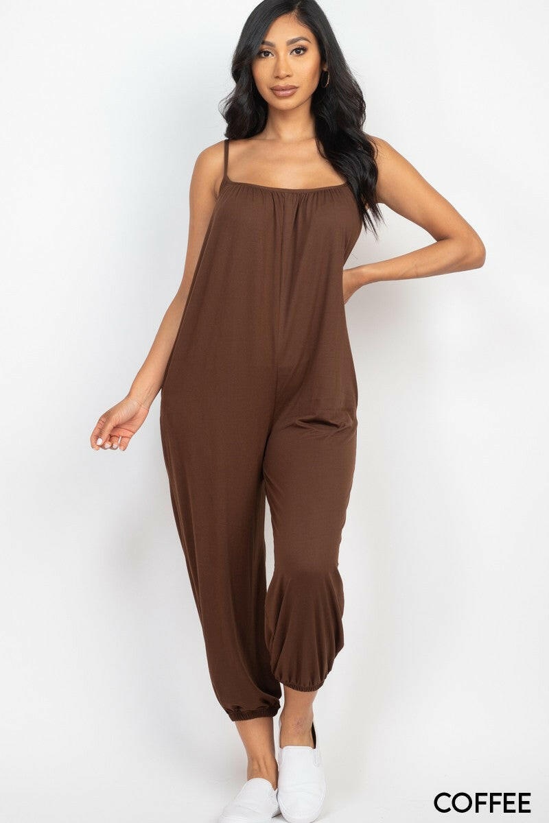 Sleeveless Jogger Jumpsuit | S-3X-Jumpsuits & Rompers-Krush Kandy, Women's Online Fashion Boutique Located in Phoenix, Arizona (Scottsdale Area)
