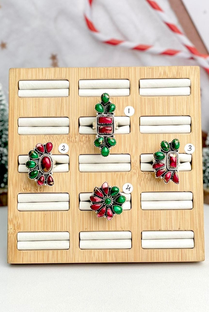 Perfect Holiday Dahlia Stone Cluster Ring-Rings-Krush Kandy, Women's Online Fashion Boutique Located in Phoenix, Arizona (Scottsdale Area)