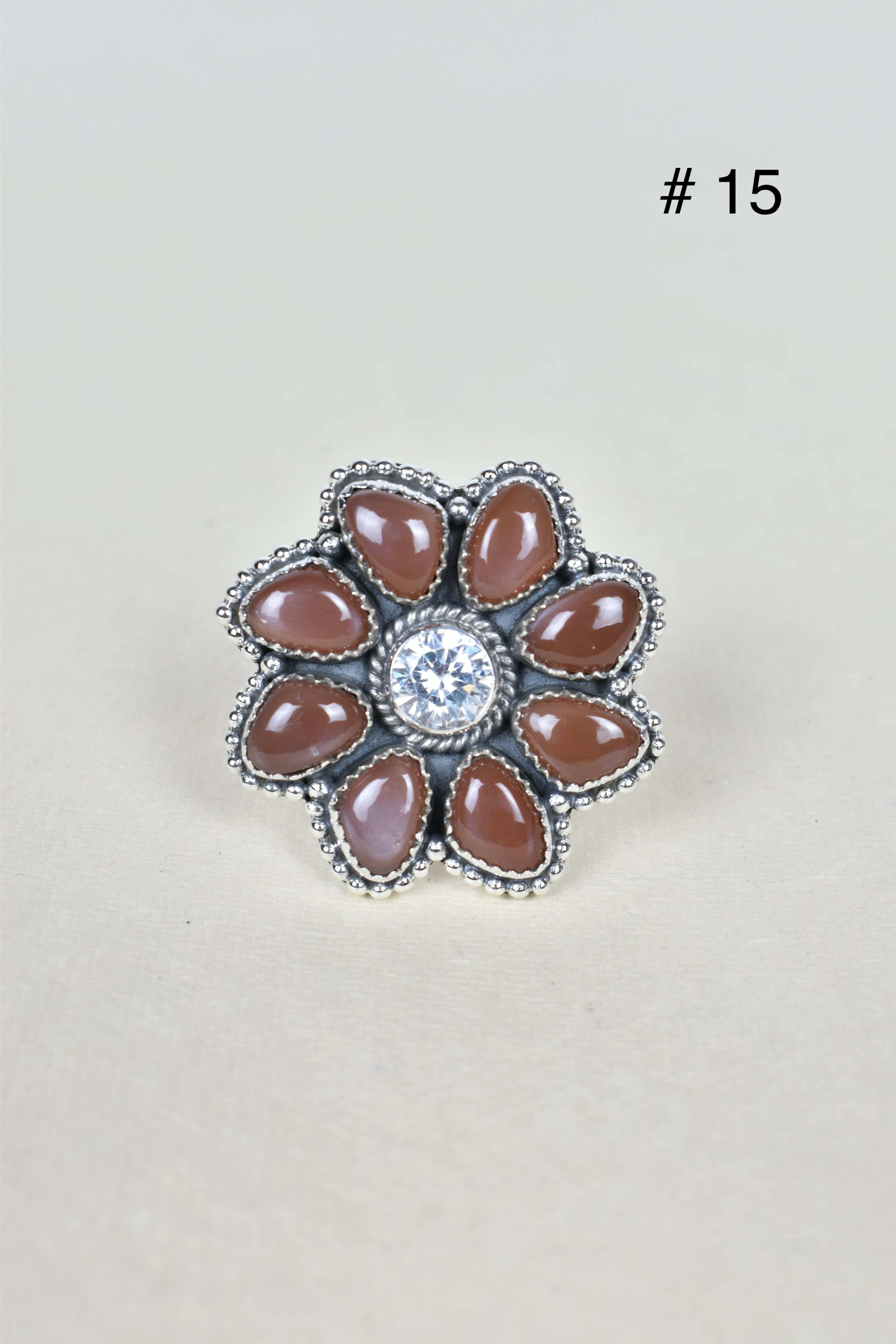 ONE OF A KIND STERLING SILVER CRYSTAL CLUSTER RINGS-Cluster Rings-Krush Kandy, Women's Online Fashion Boutique Located in Phoenix, Arizona (Scottsdale Area)