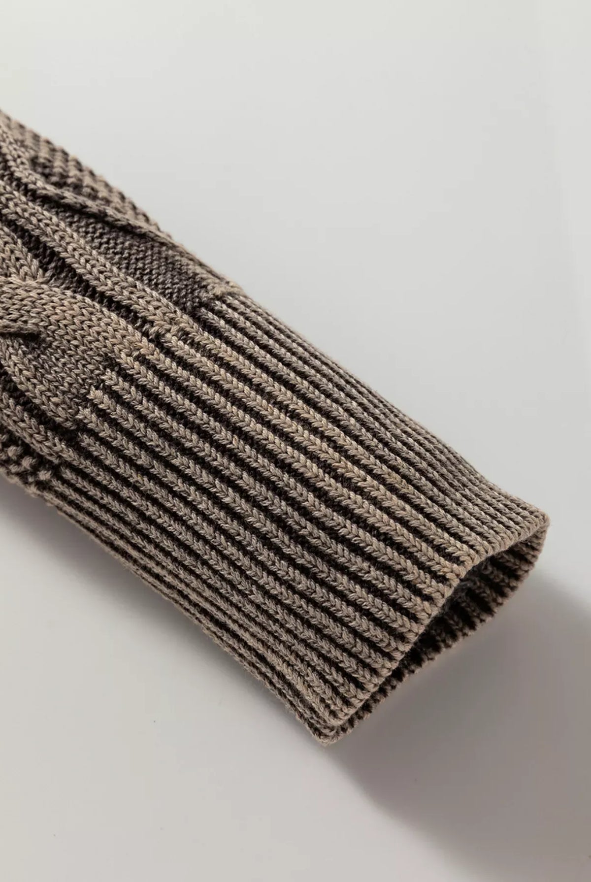 Contrast Cable Knit Sleeve Casual Sweater-Sweaters-Krush Kandy, Women's Online Fashion Boutique Located in Phoenix, Arizona (Scottsdale Area)