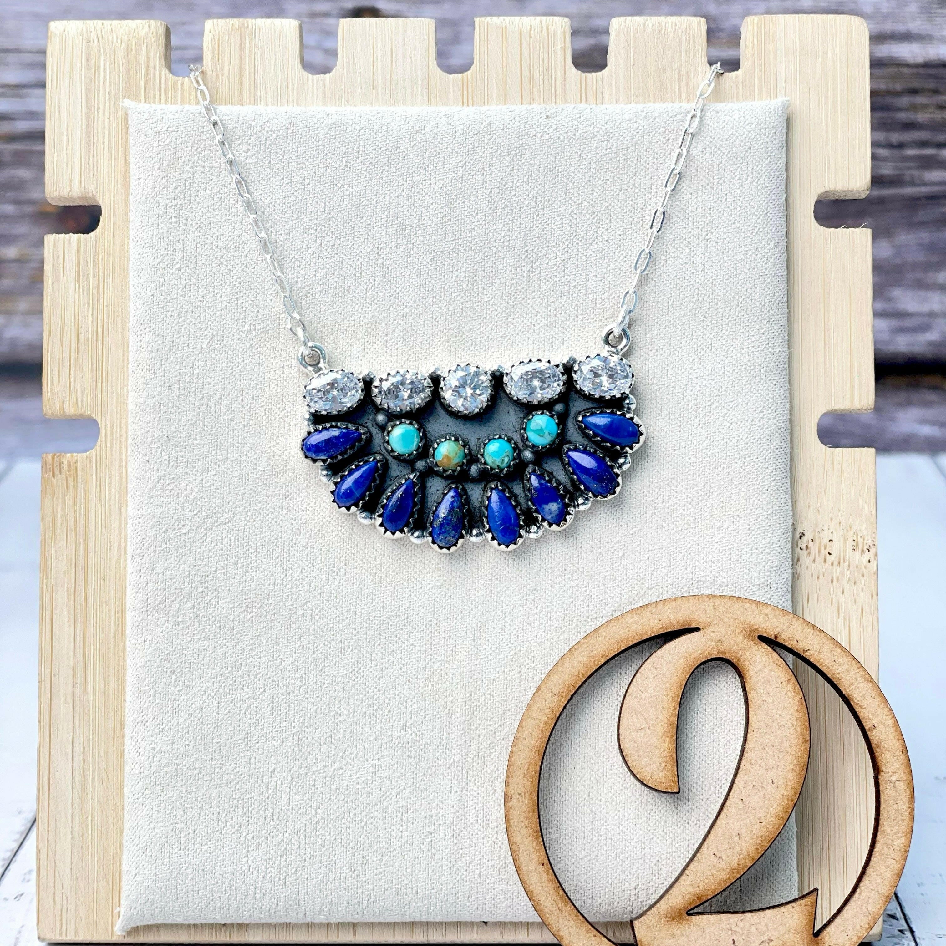 Mega Half Cluster Necklace-Necklaces-Krush Kandy, Women's Online Fashion Boutique Located in Phoenix, Arizona (Scottsdale Area)