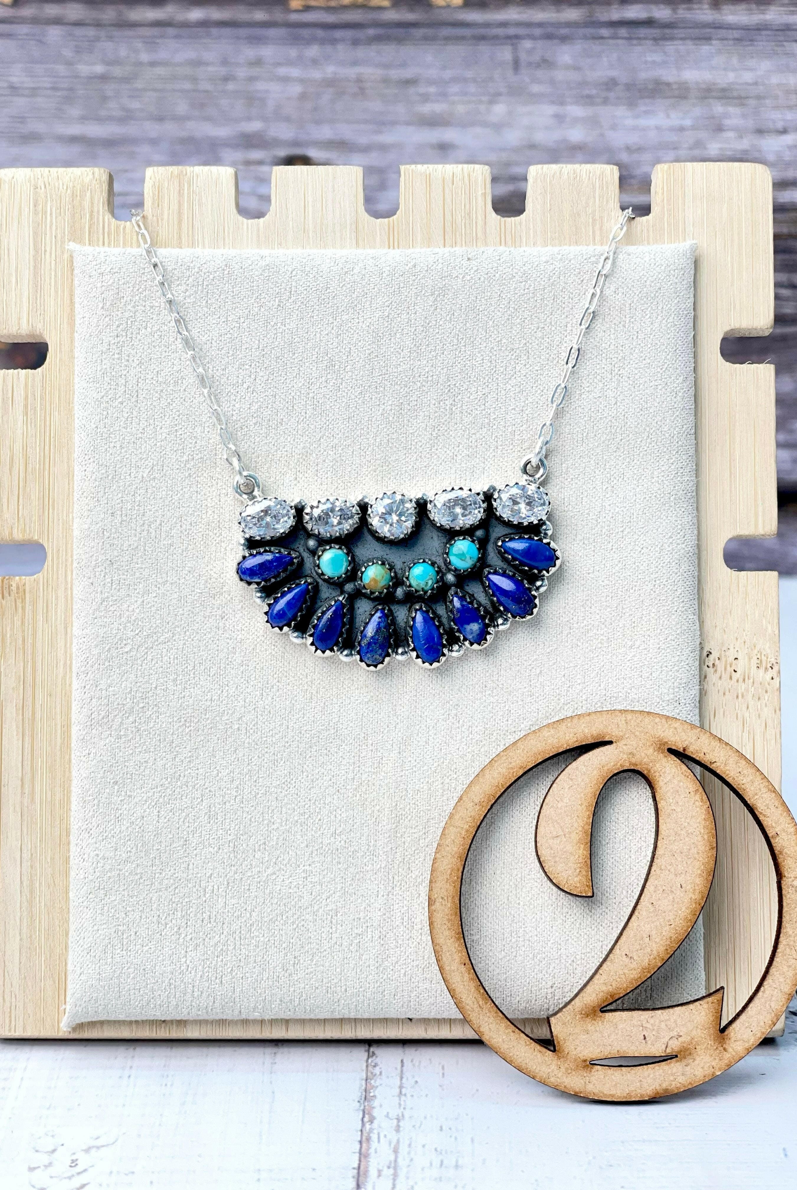 Mega Half Cluster Necklace-Necklaces-Krush Kandy, Women's Online Fashion Boutique Located in Phoenix, Arizona (Scottsdale Area)