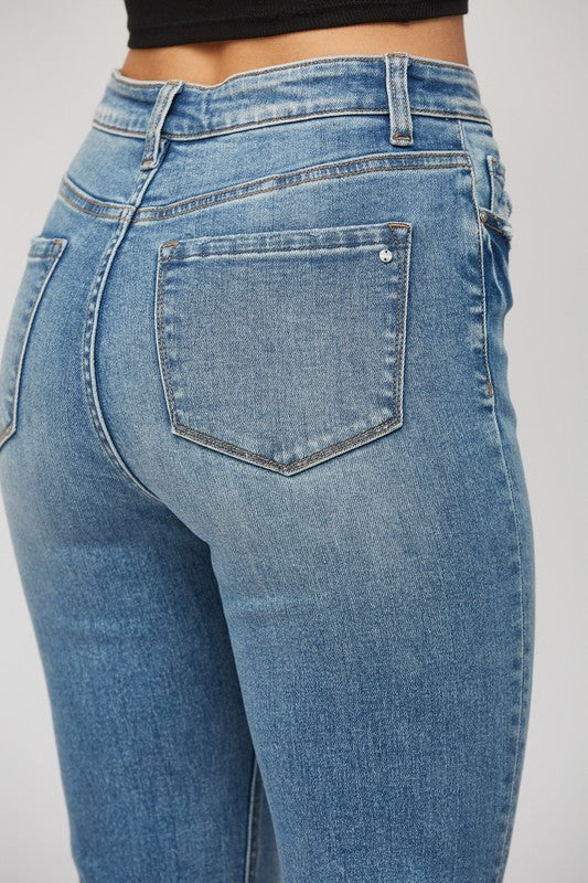 Mica Super High Rise Straight Leg Jeans-Denim-Krush Kandy, Women's Online Fashion Boutique Located in Phoenix, Arizona (Scottsdale Area)